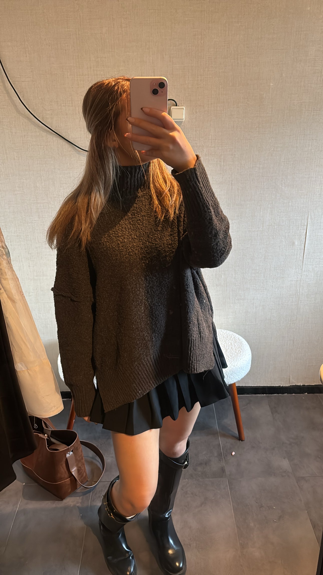 Minimalistische trui met lange mouwen