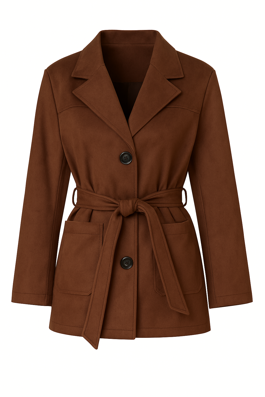 Timeless Belted Suede Coat