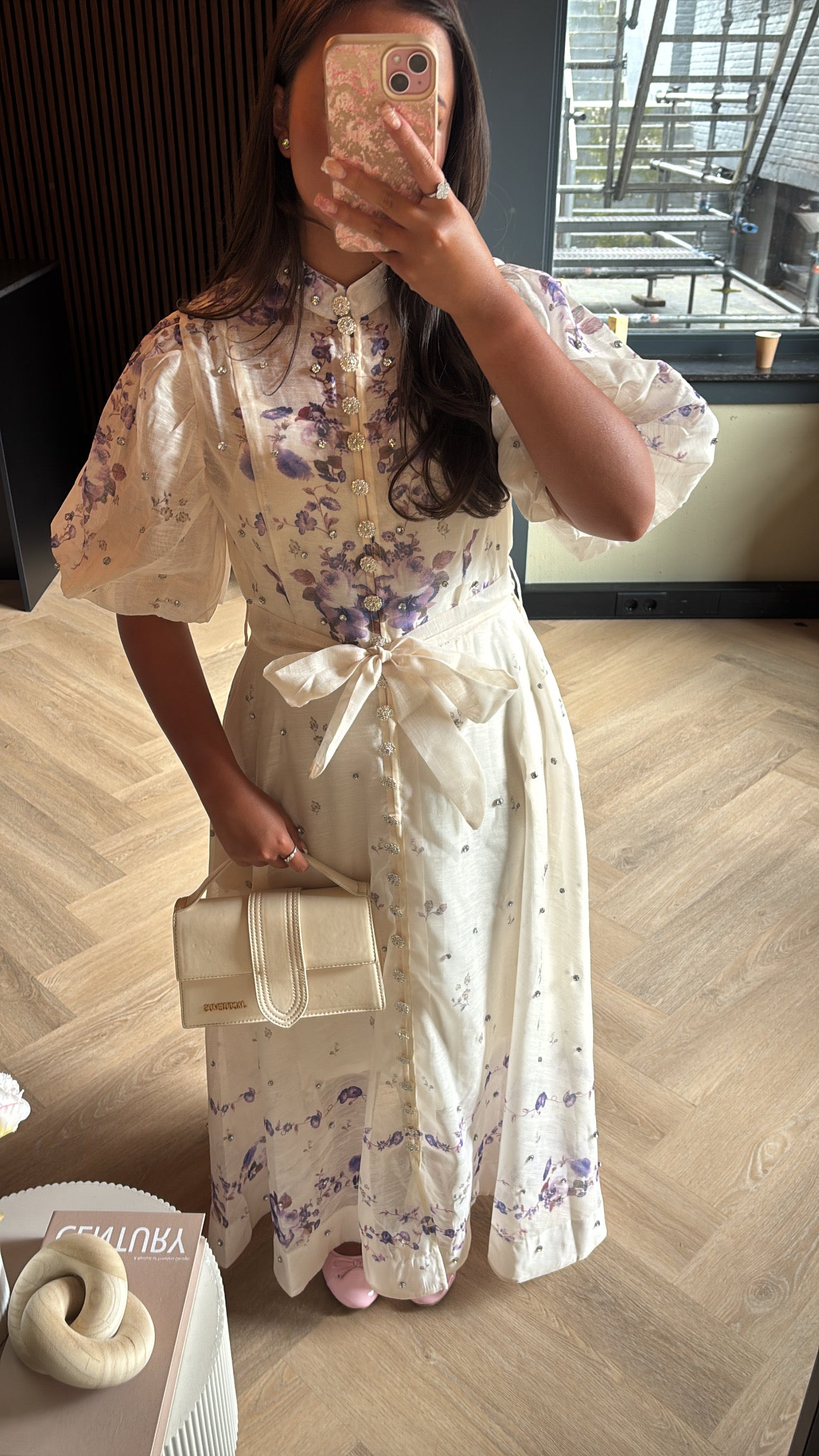 Lavender Bloom Vintage Maxi Dress