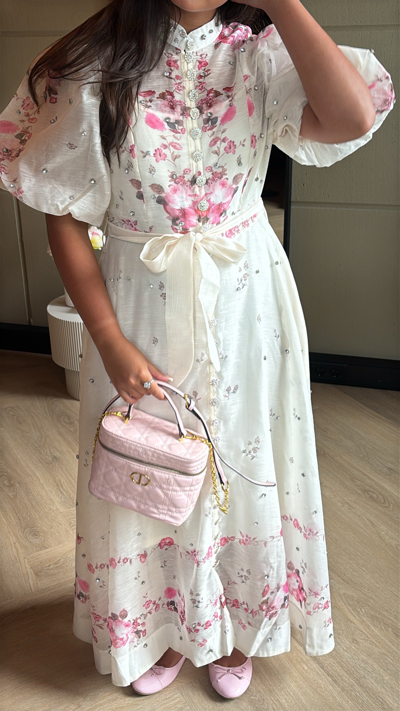 Vintage Rose Floral Maxi Dress