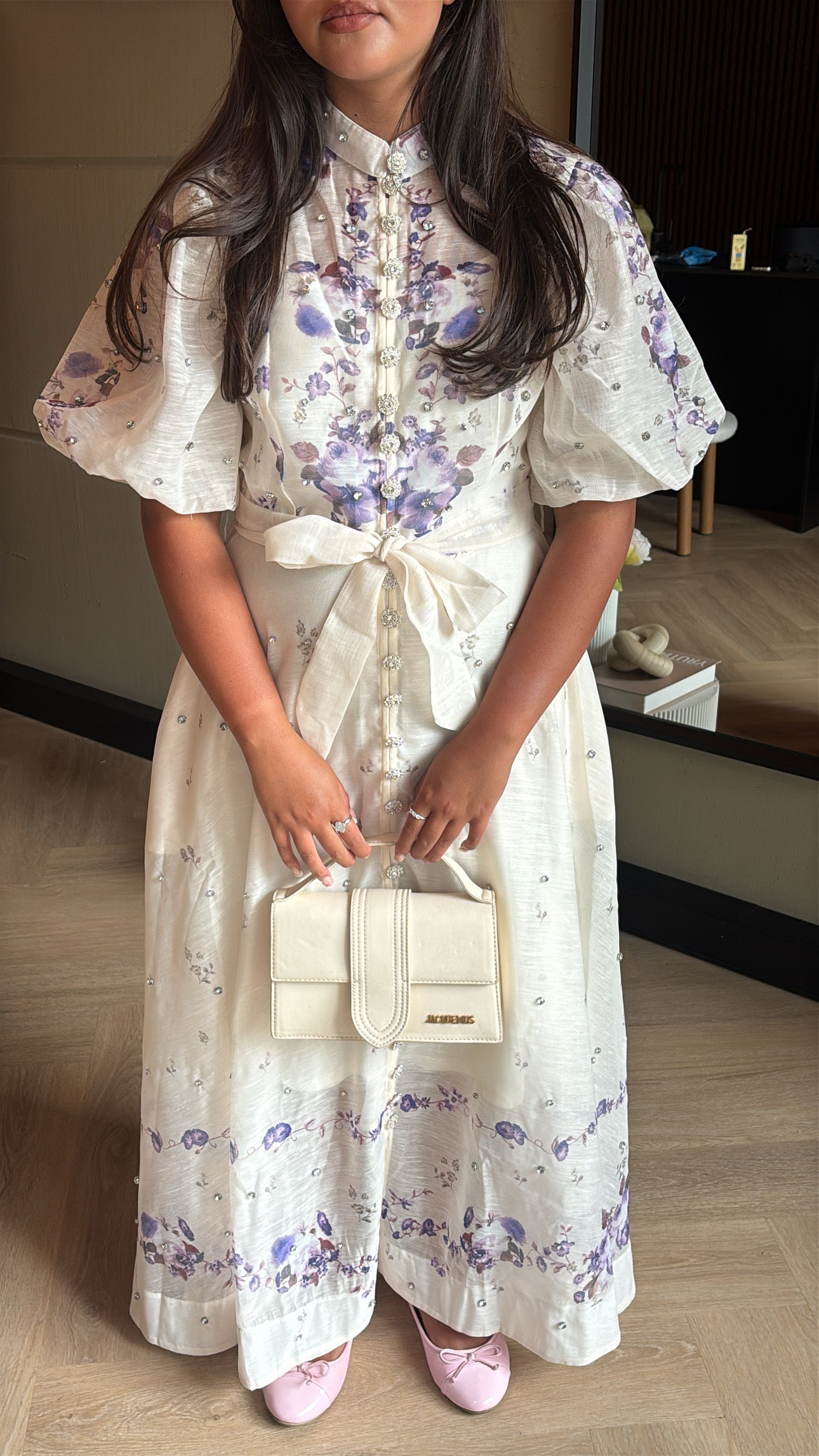 Lavender Bloom Vintage Maxi Dress