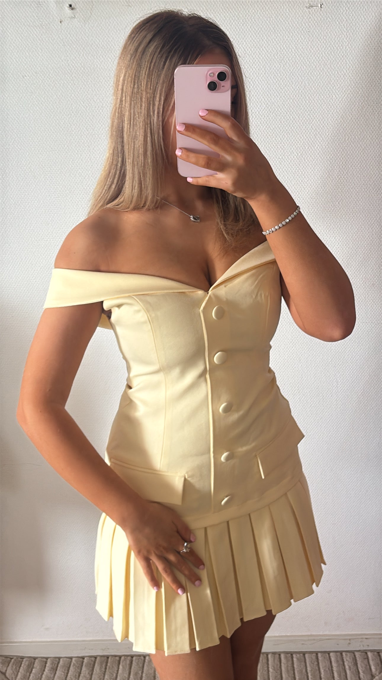Minimal Off-Shoulder Mini Dress