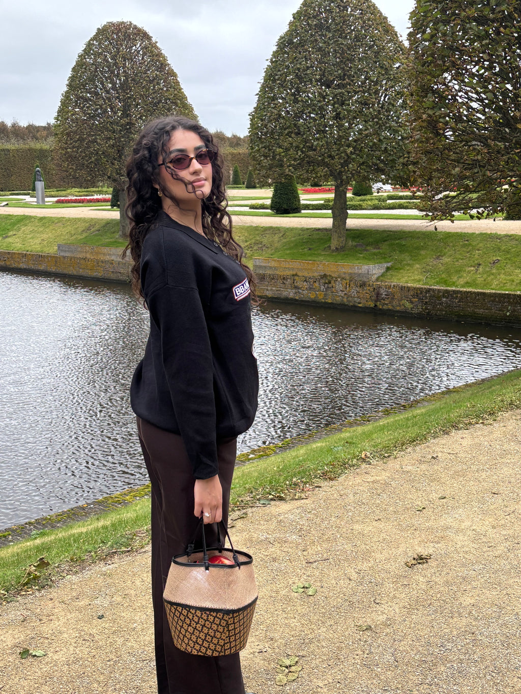 Black Patch Knit Sweater