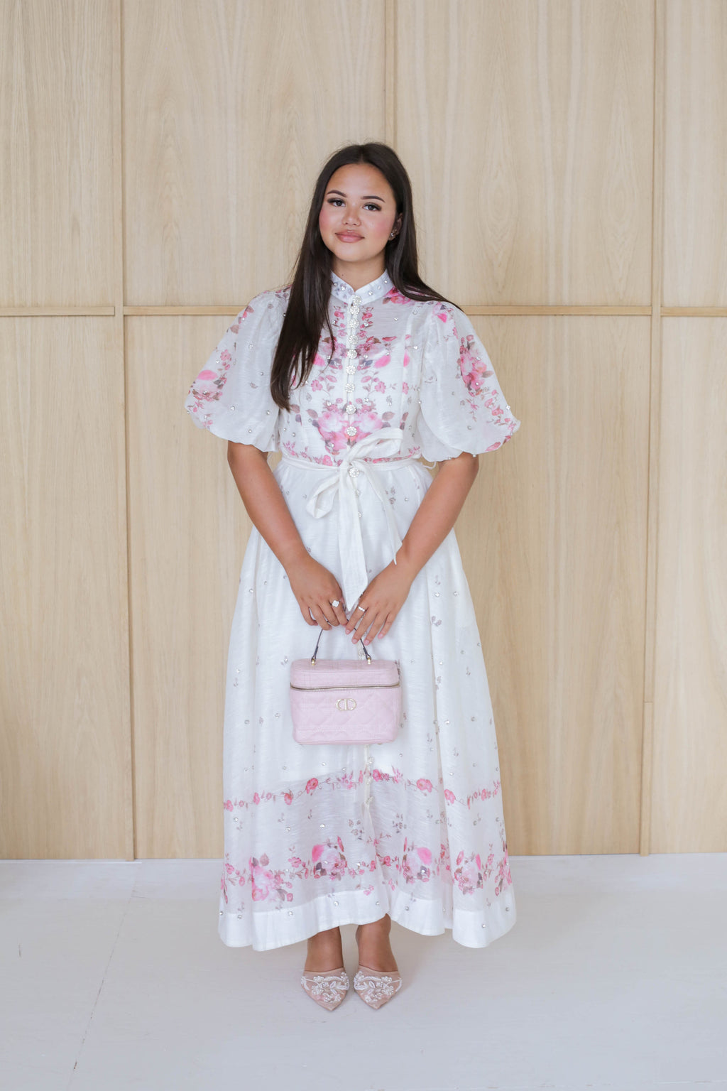 Vintage Rose Floral Maxi Dress