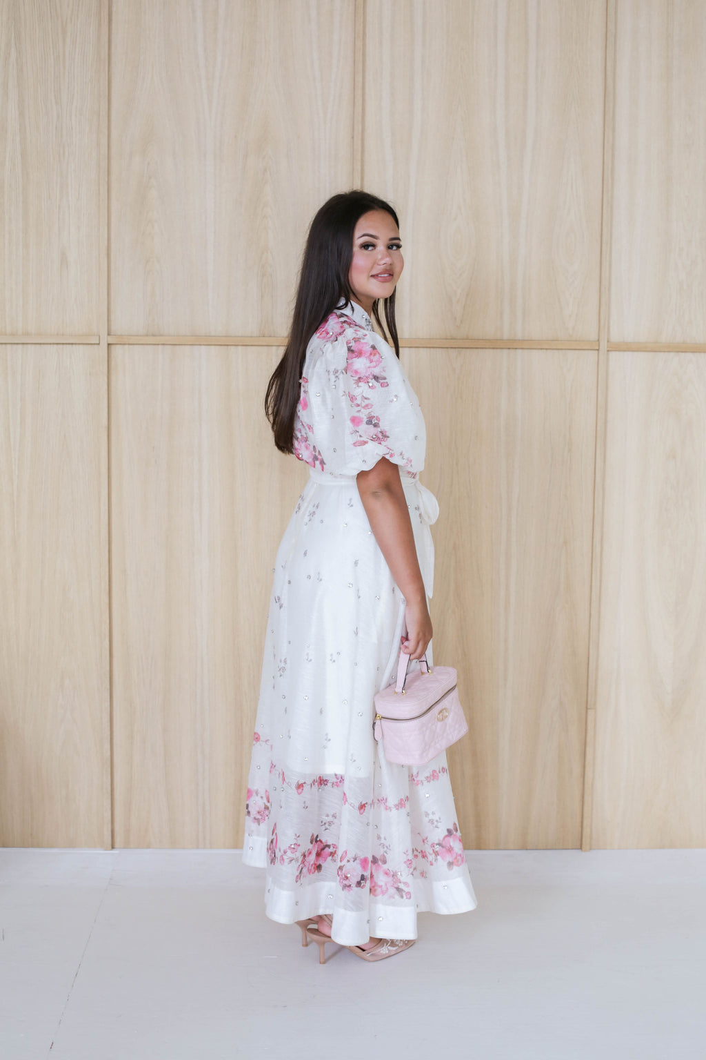 Vintage Rose Floral Maxi Dress