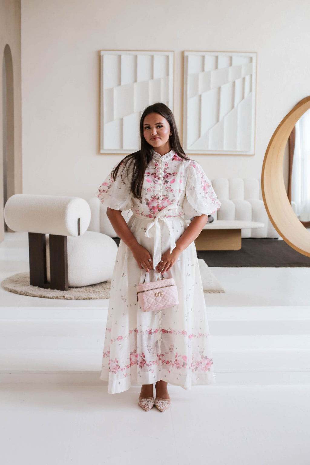 Vintage Rose Floral Maxi Dress