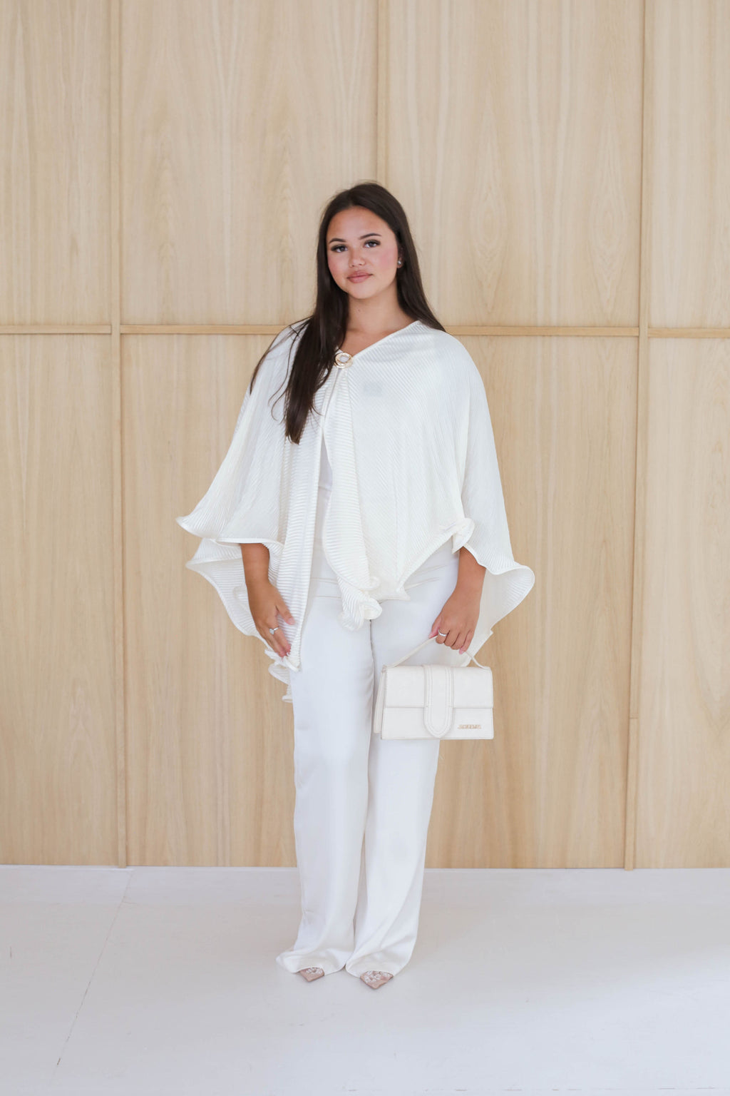 High Waisted Satin Wide Leg Trousers
