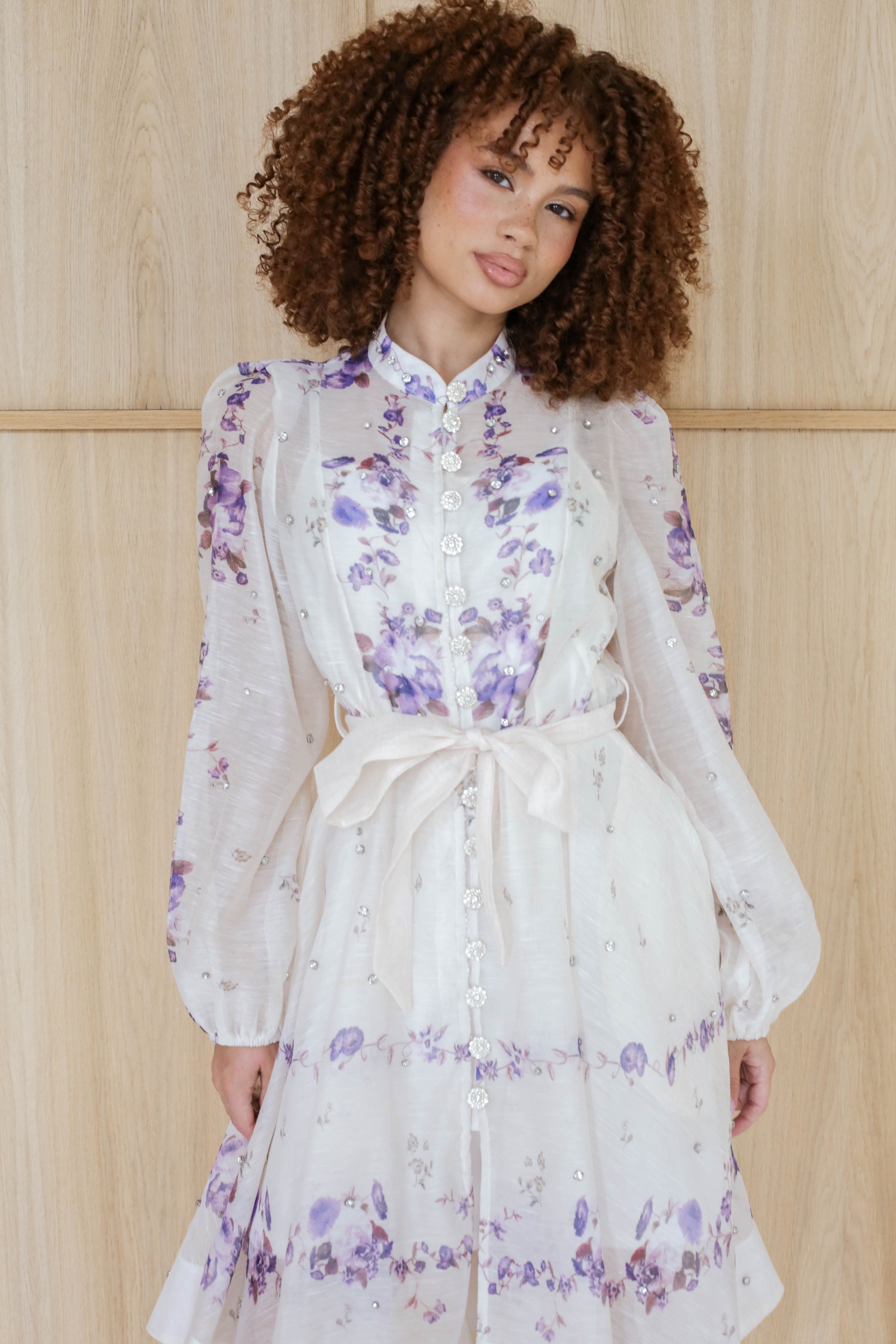 Lilac Blossom Mini Dress