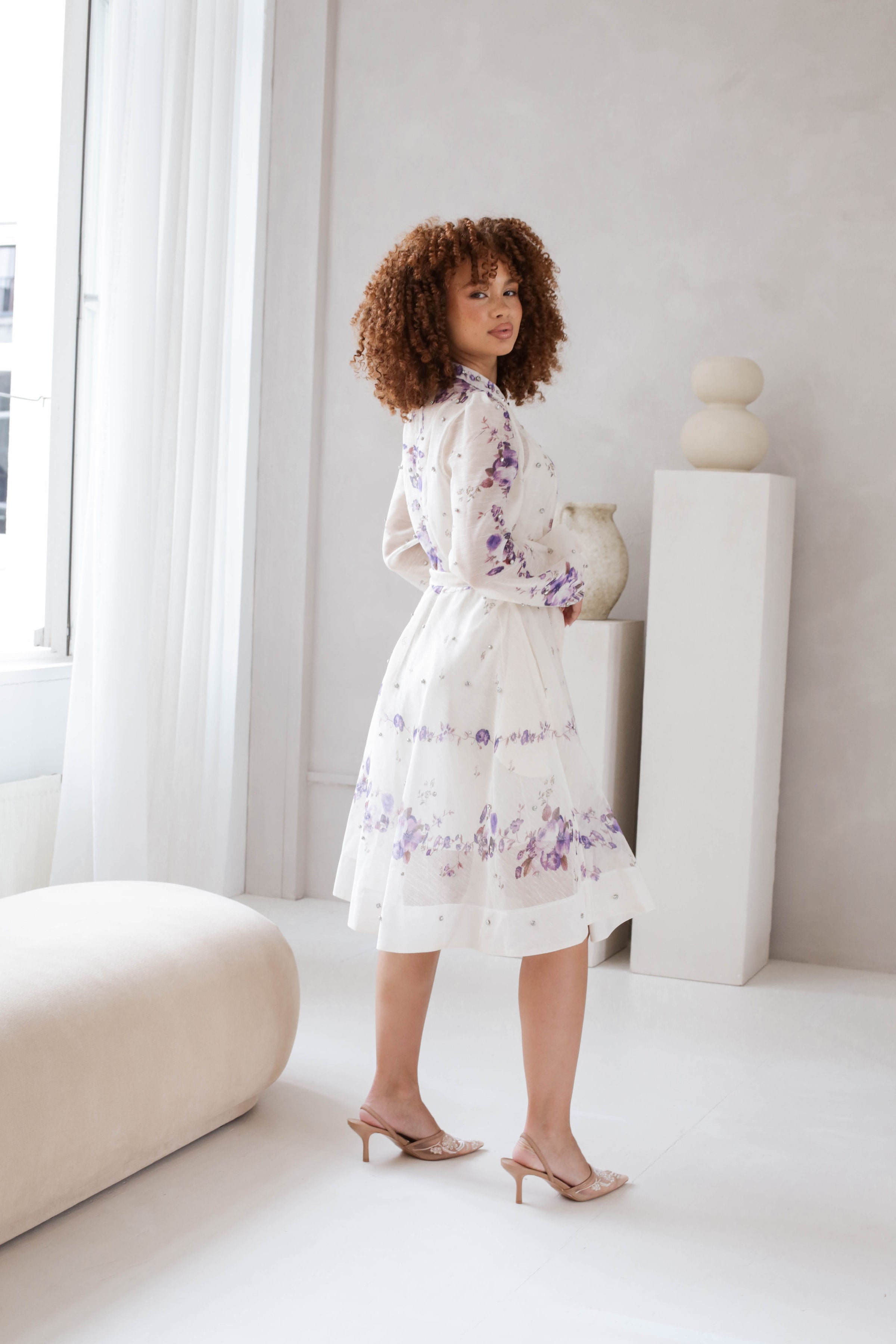 Lilac Blossom Mini Dress