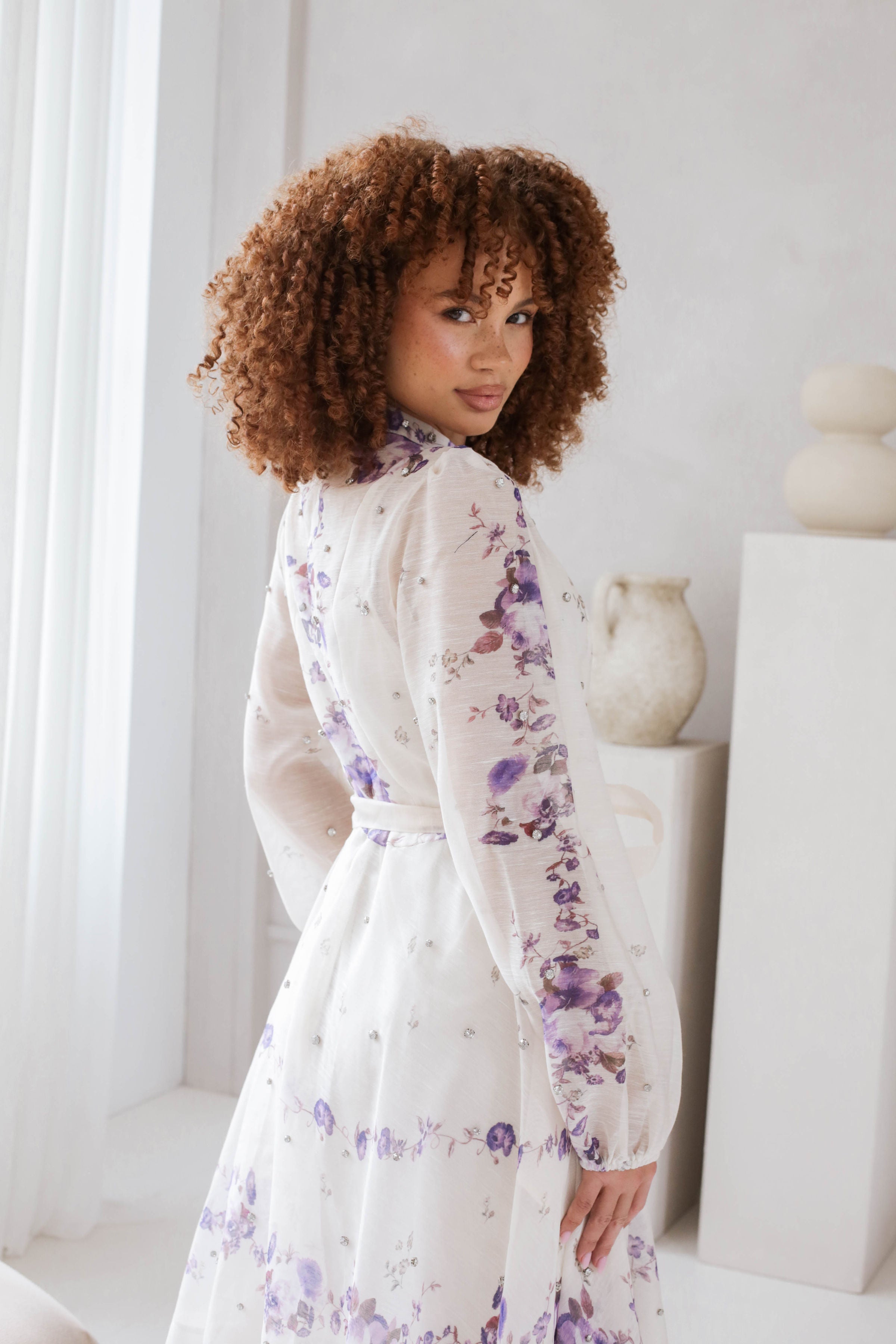 Lilac Blossom Mini Dress