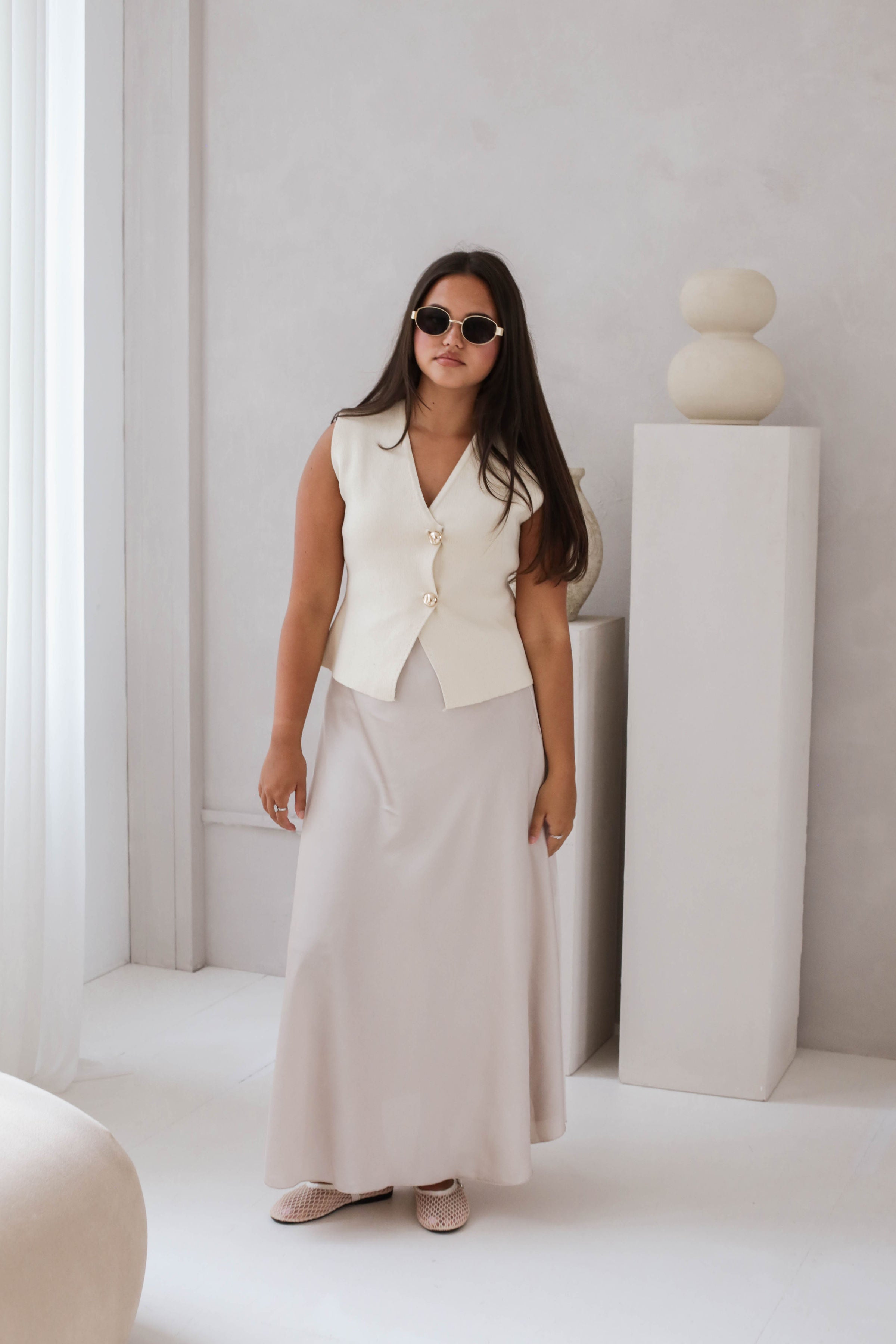 Satin Maxi Skirt