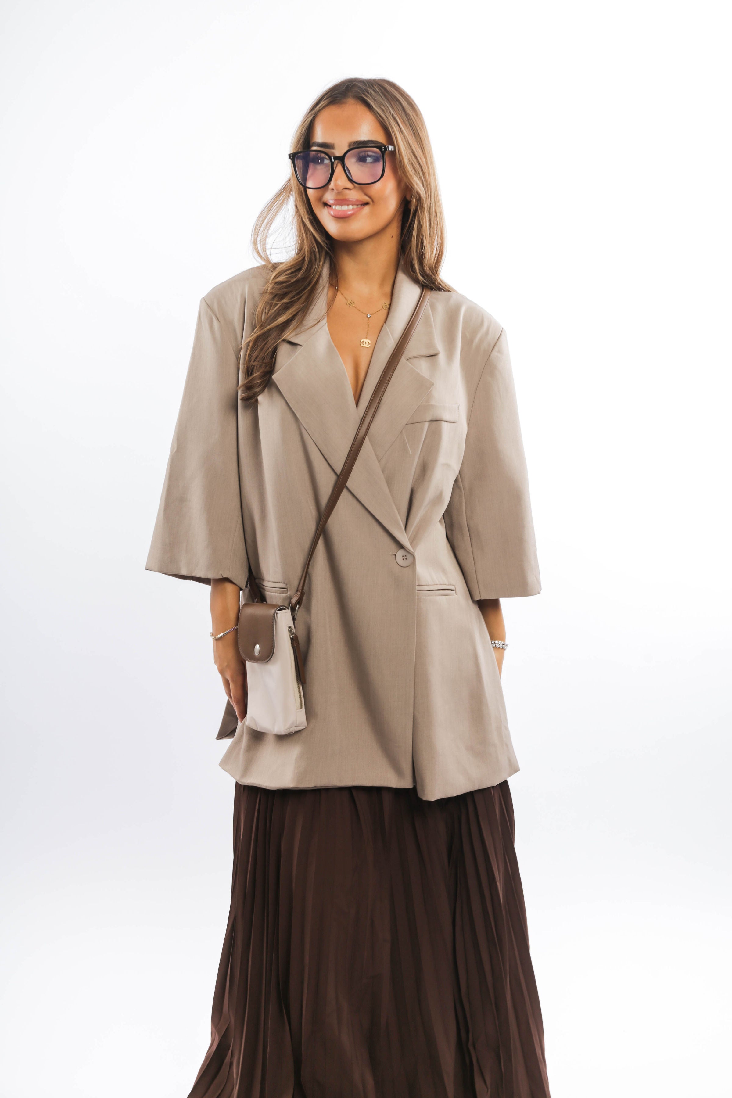Oversized Short Sleeve Blazer