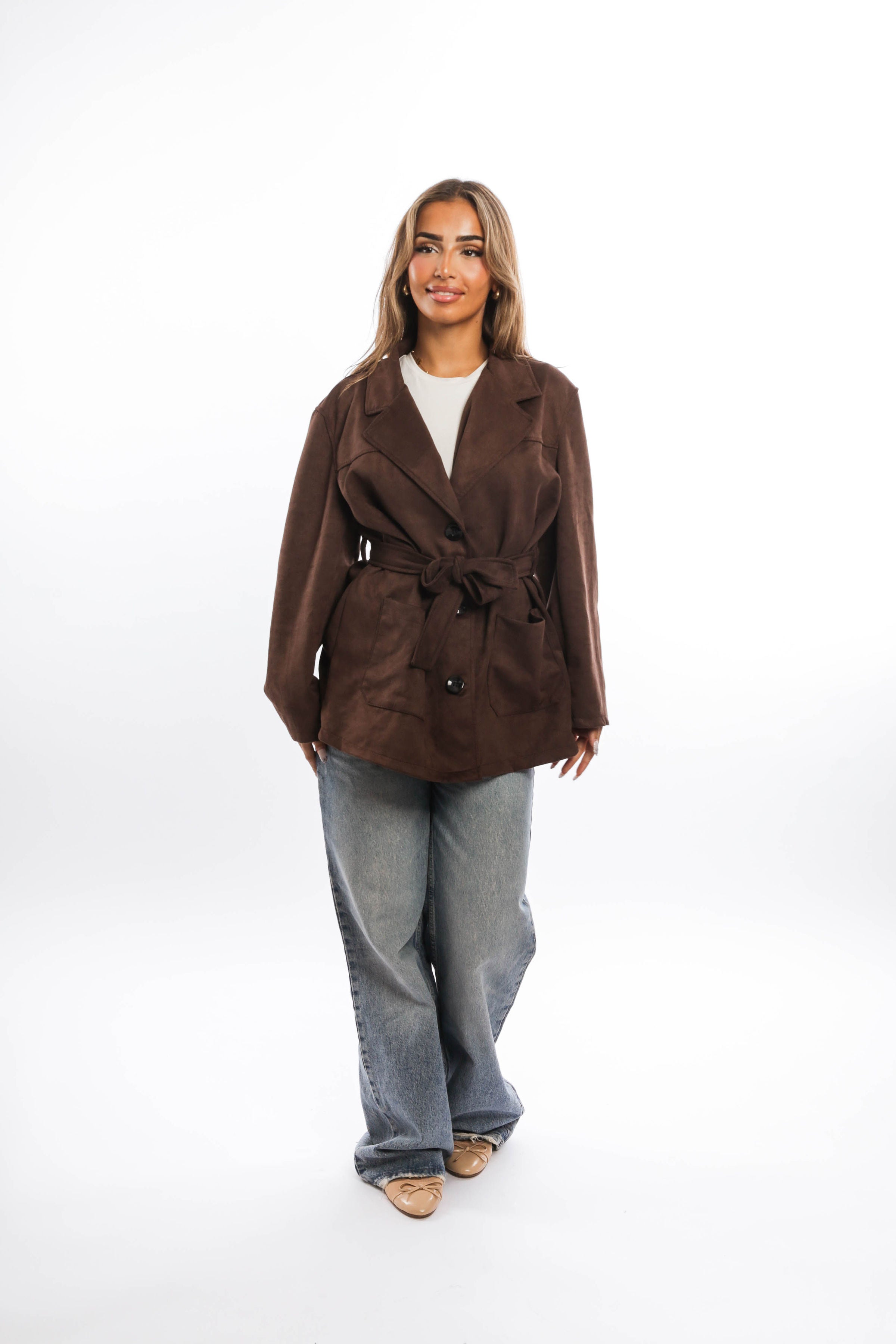 Timeless Belted Suede Coat
