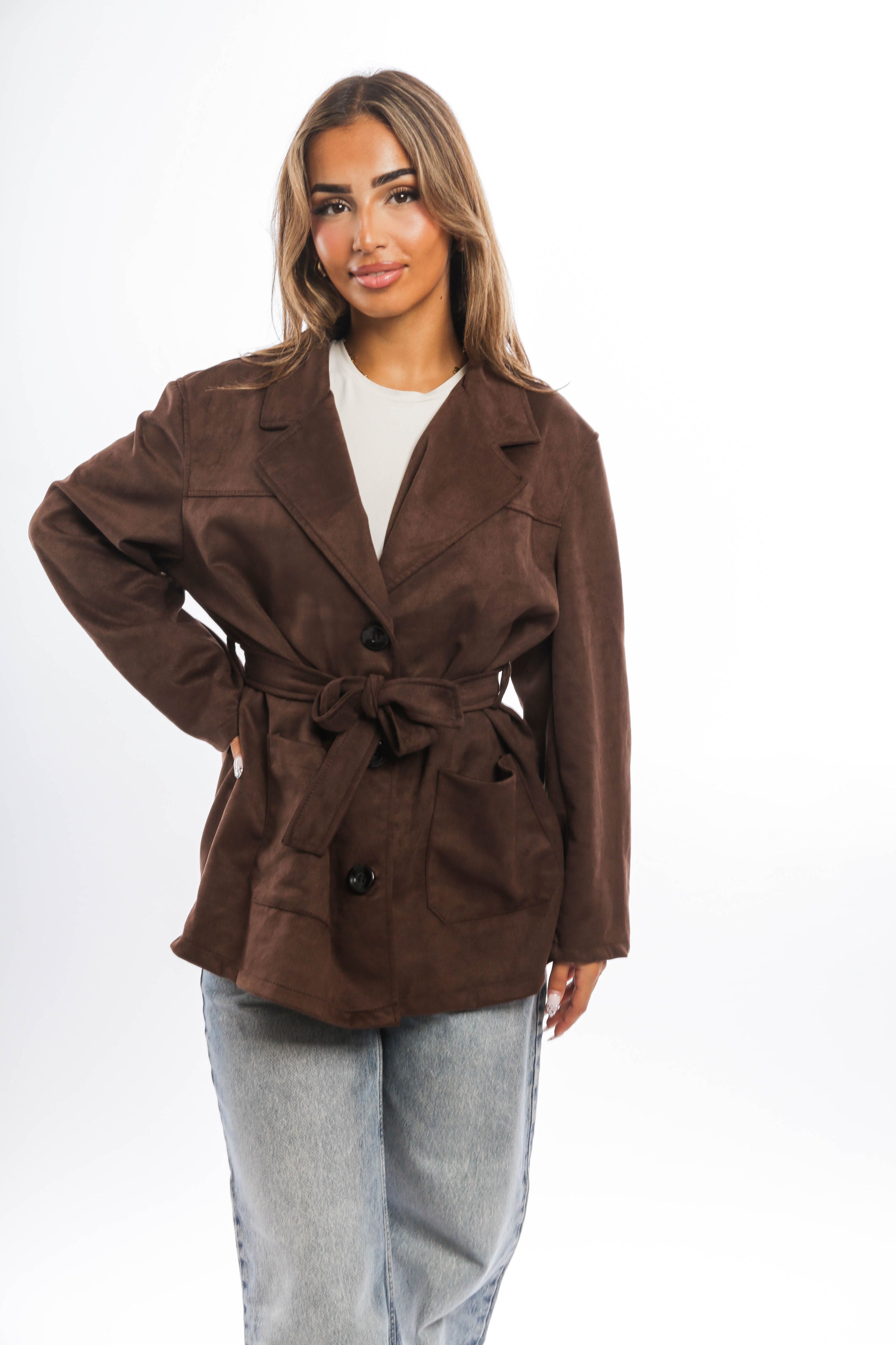 Timeless Belted Suede Coat