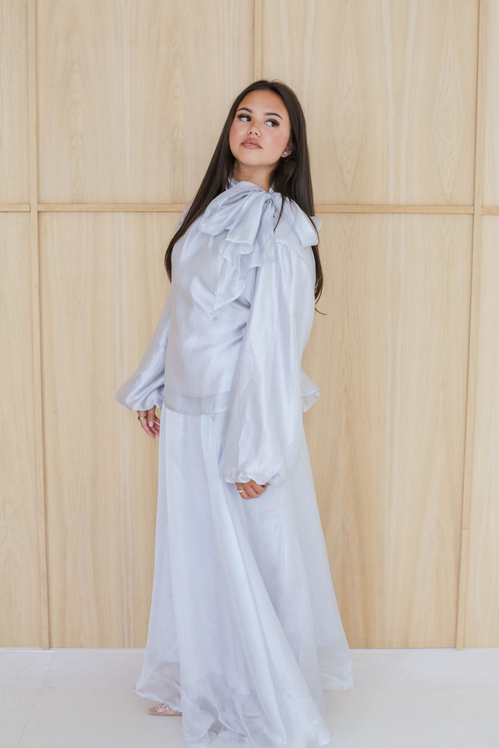 Bow Detail Maxi Skirt Set