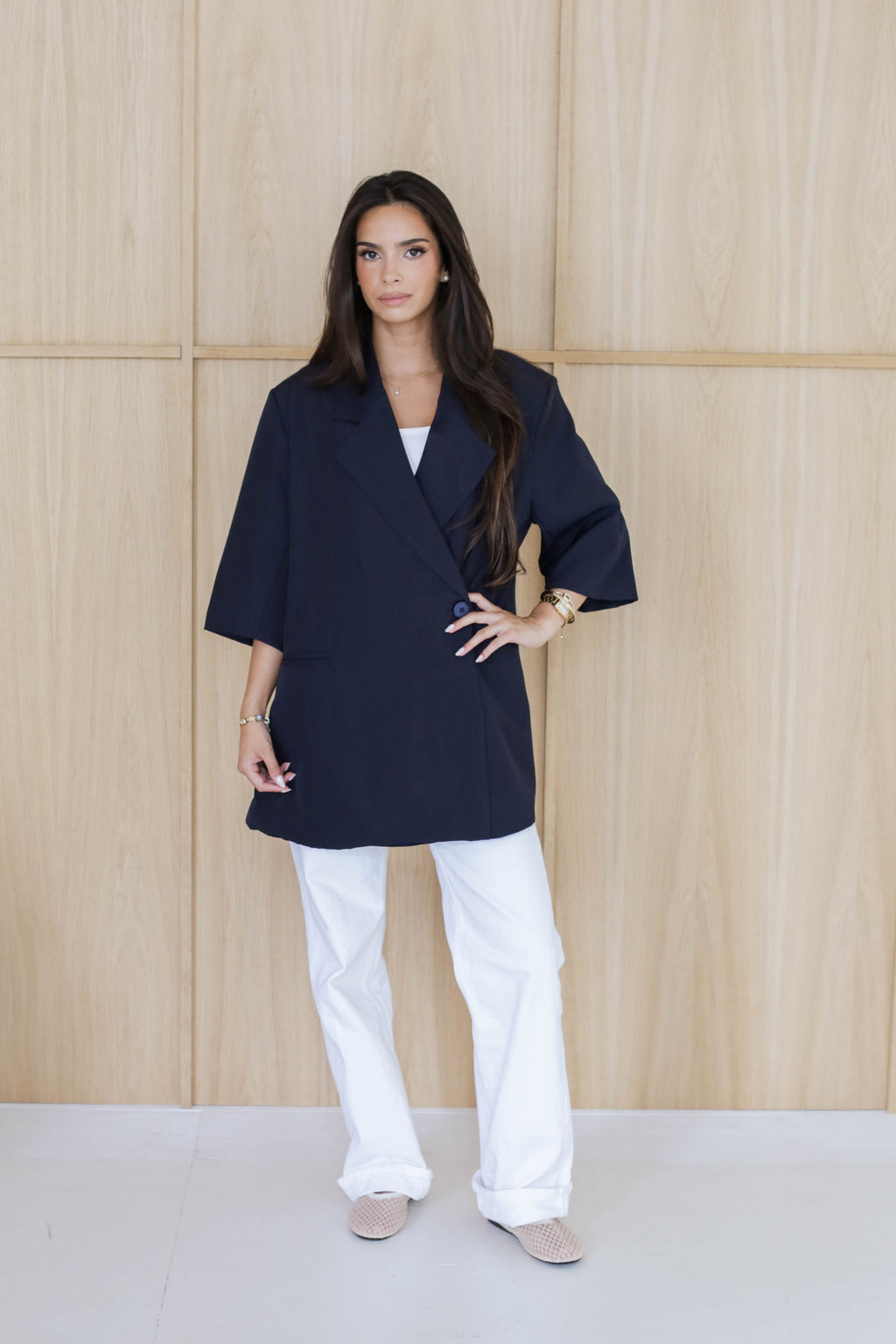 Oversized Short Sleeve Blazer
