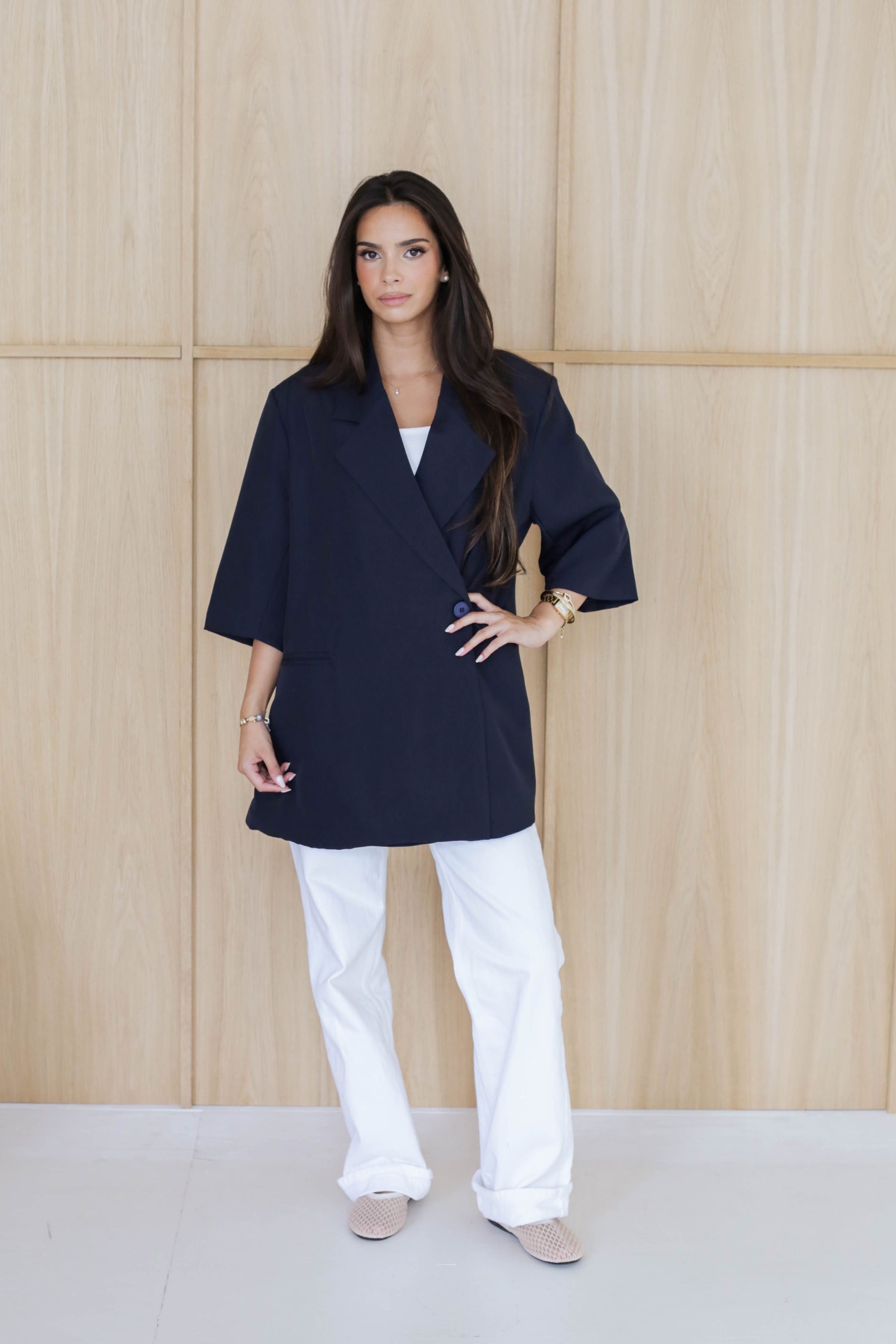 Oversized Short Sleeve Blazer