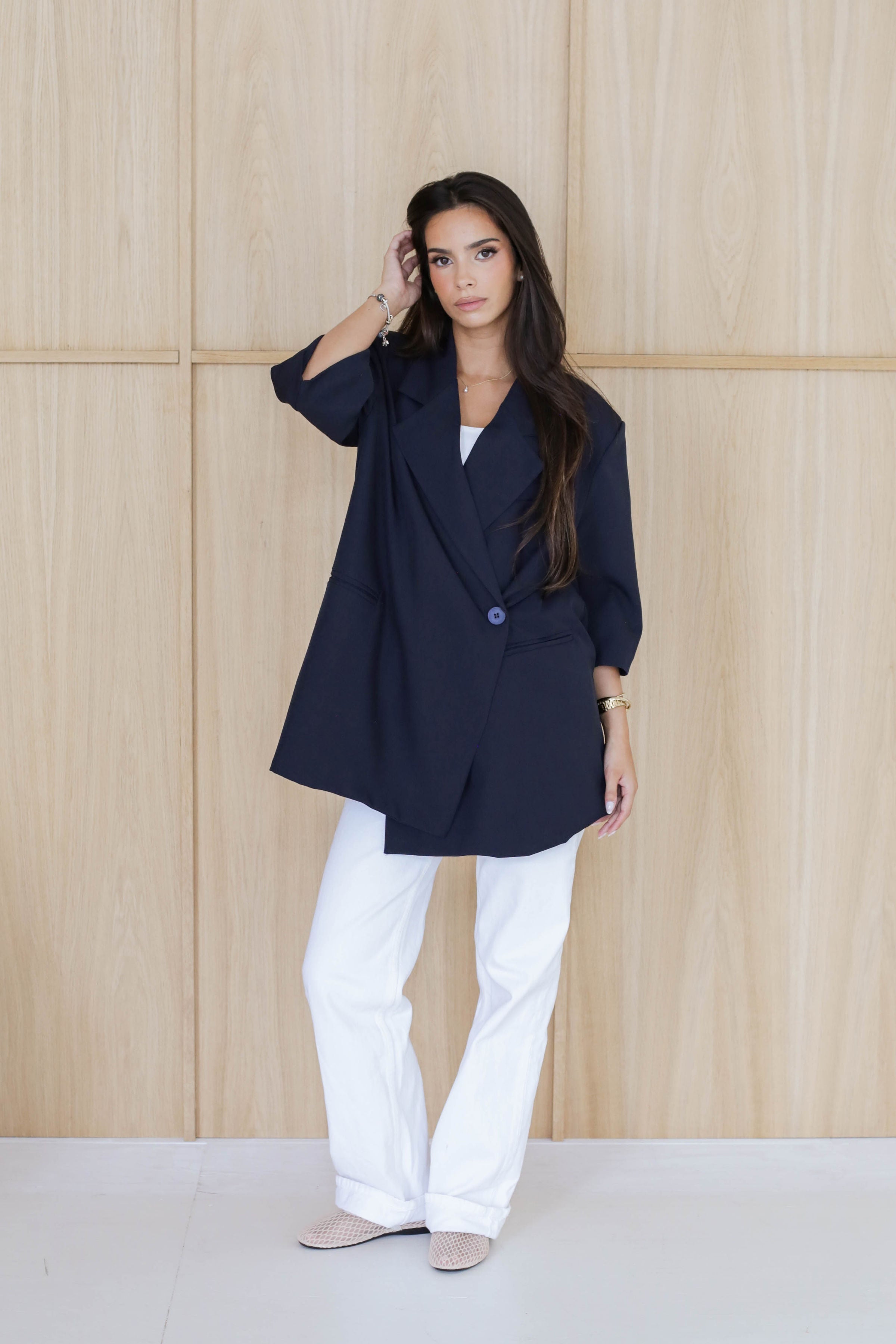 Oversized Short Sleeve Blazer