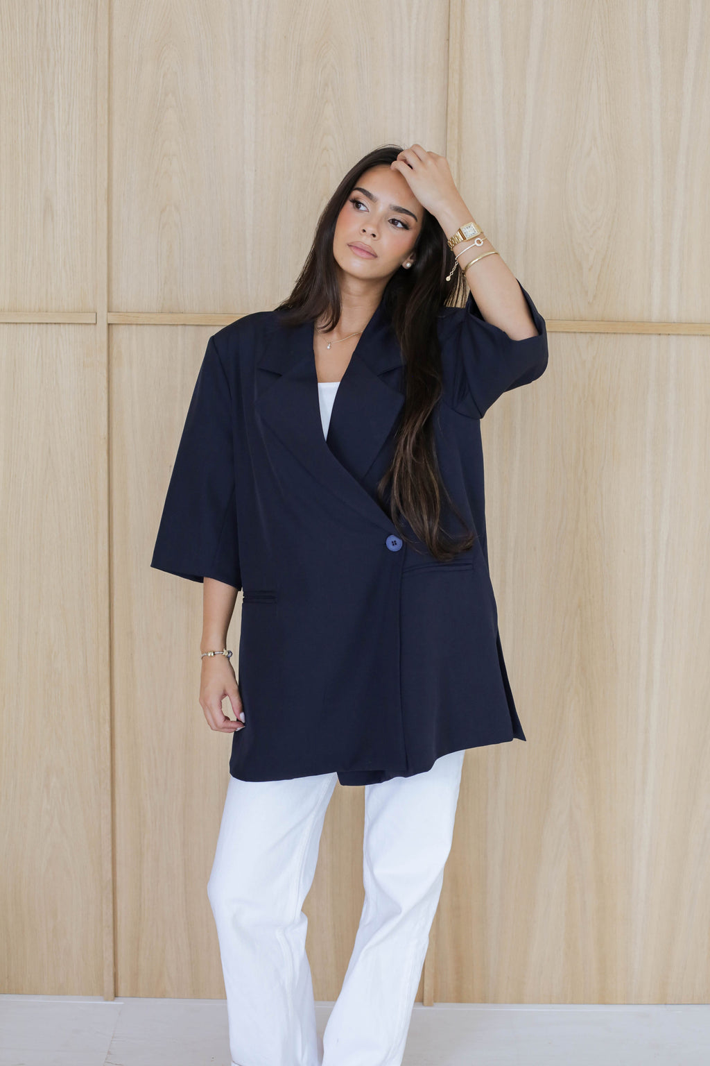 Oversized Short Sleeve Blazer