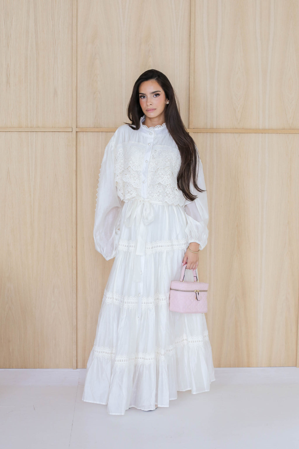 White Lace Maxi Dress