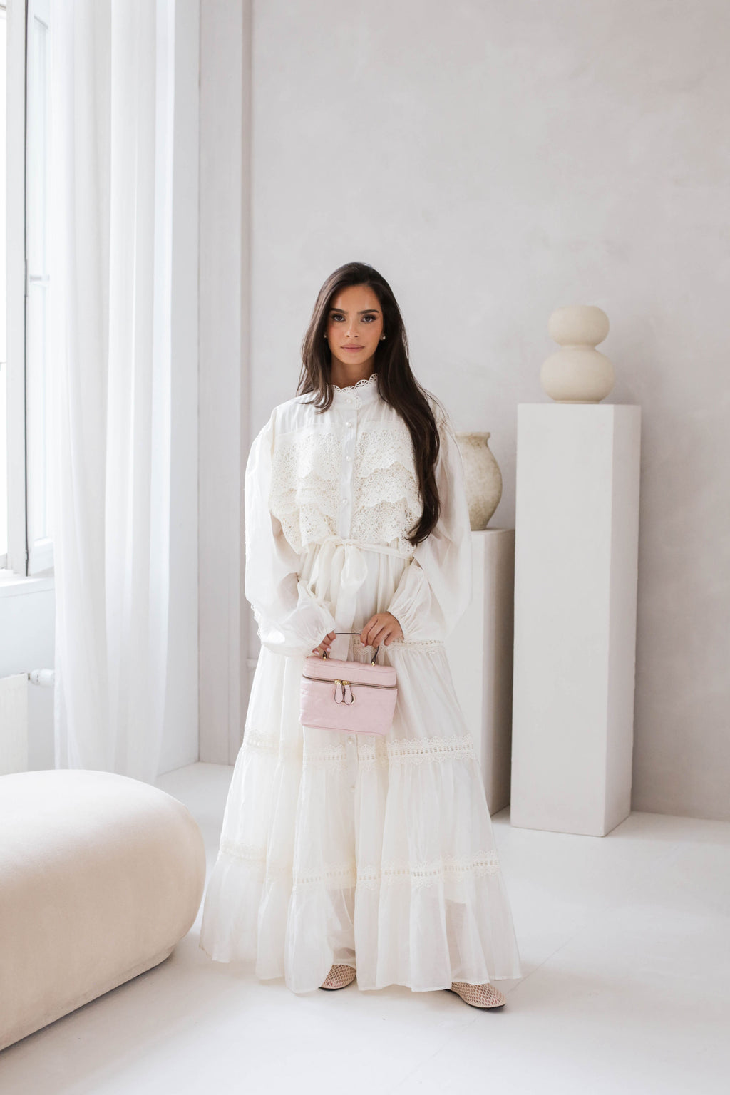 White Lace Maxi Dress