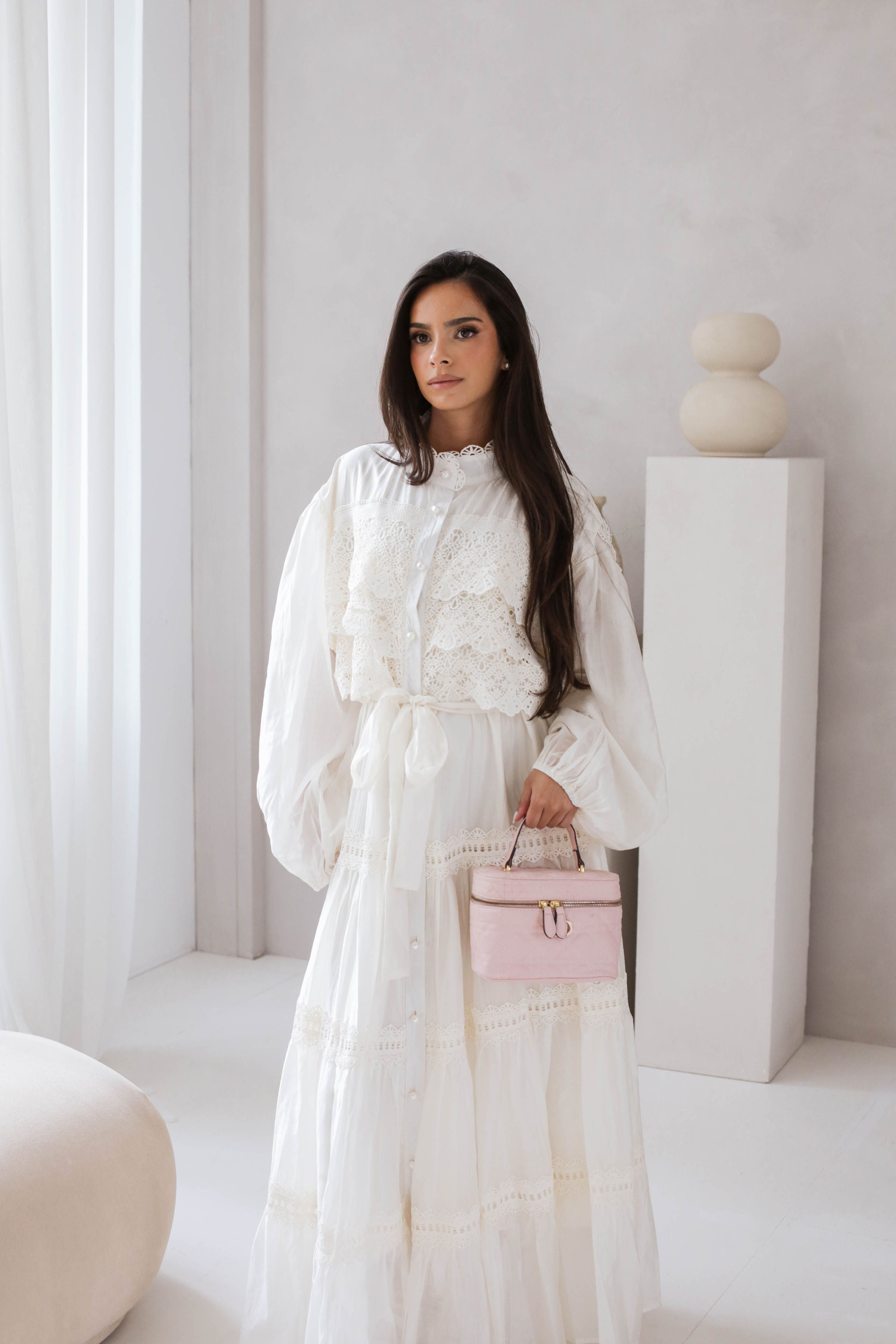 White Lace Maxi Dress