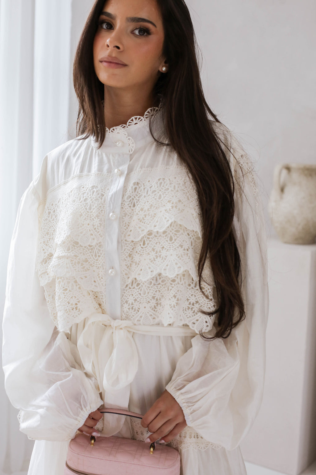 White Lace Maxi Dress