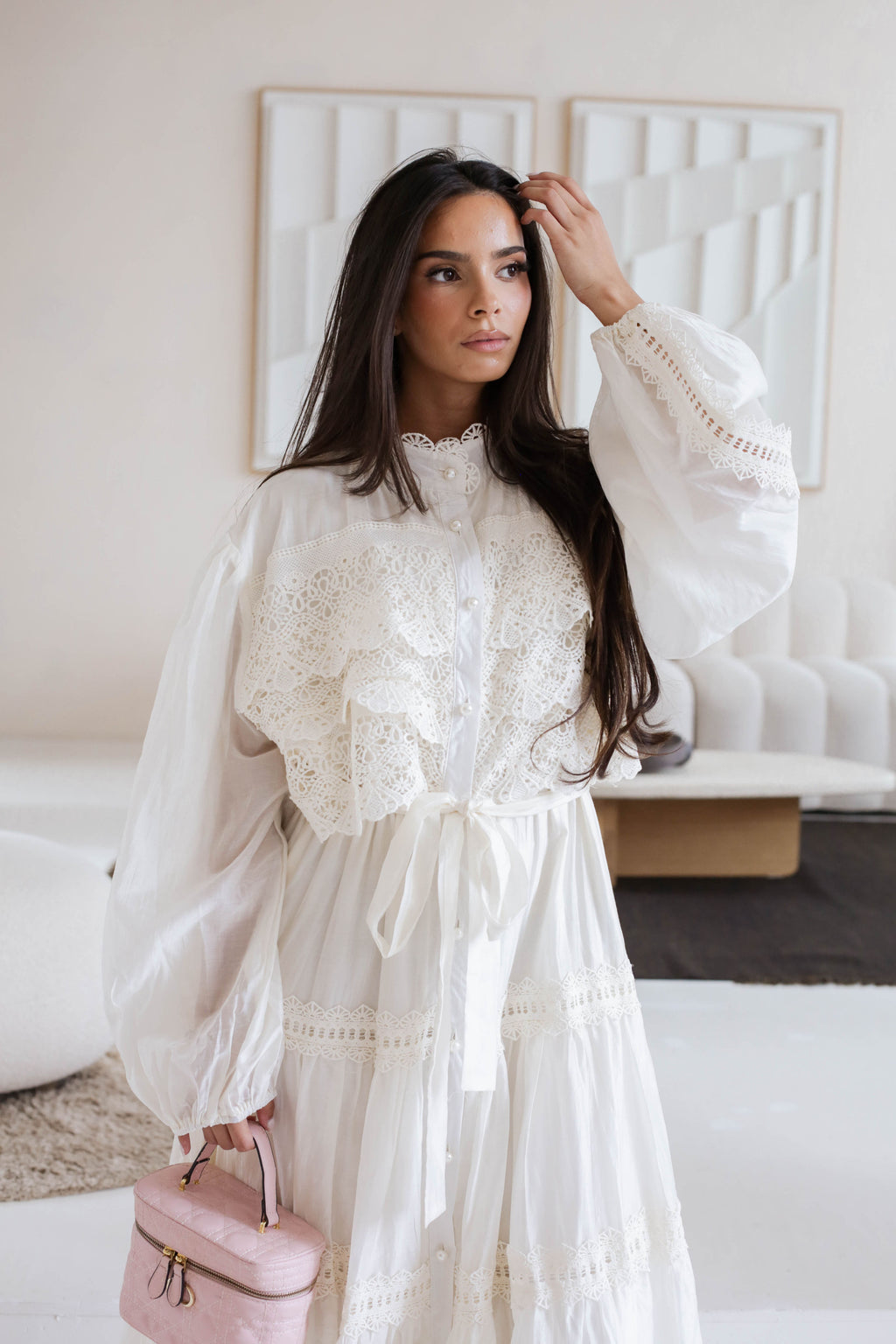 White Lace Maxi Dress