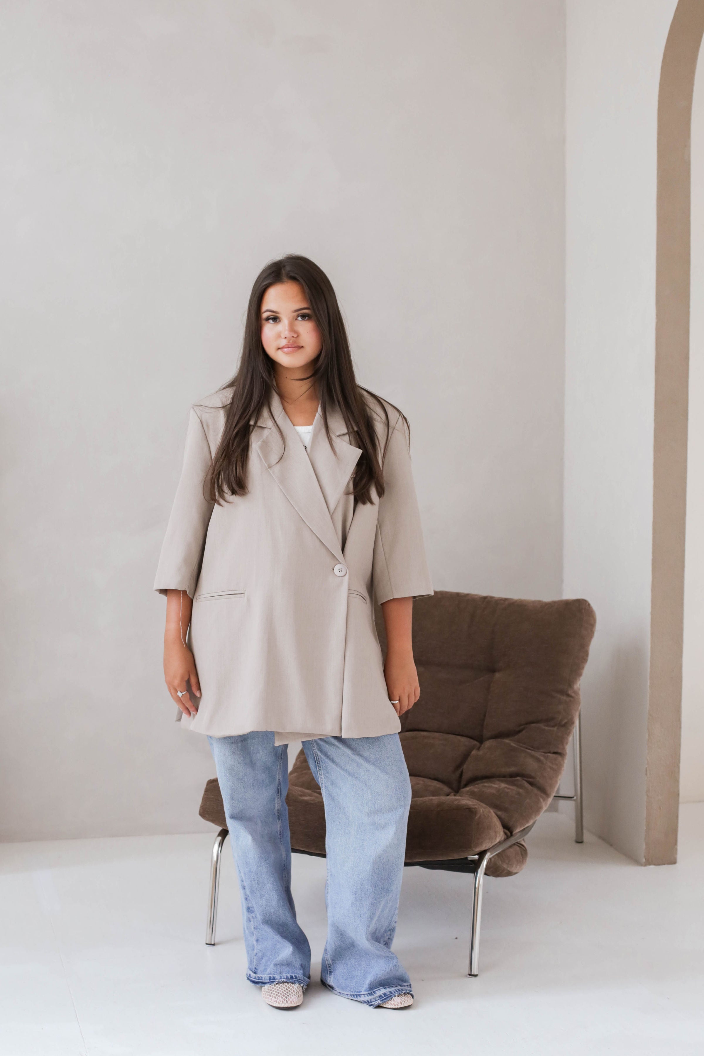 Oversized Short Sleeve Blazer