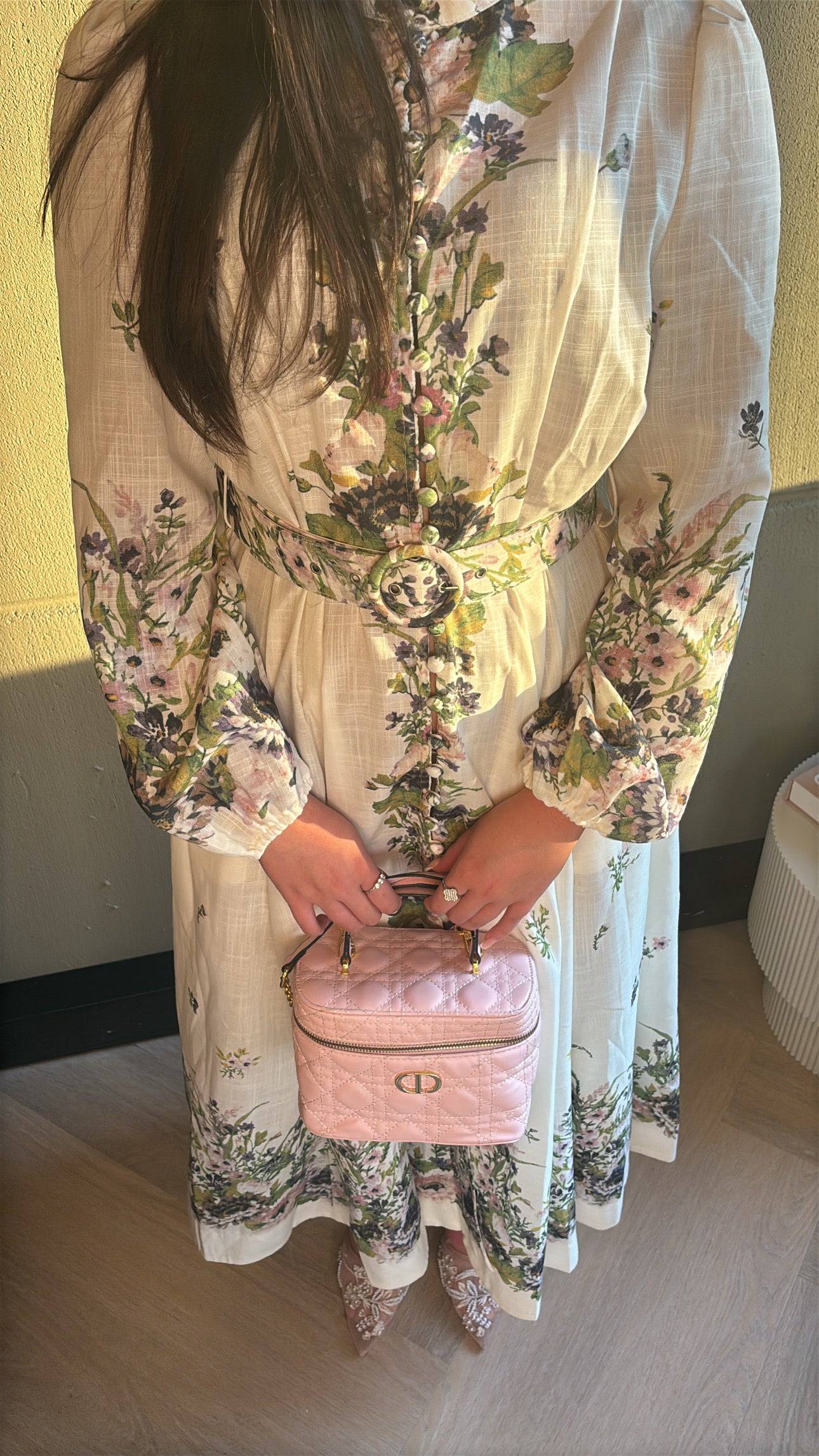 Floral Linen Midi Dress