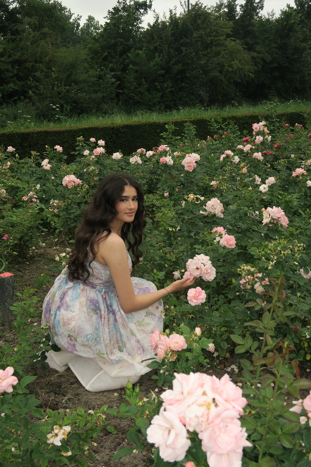 Floral Full-Length Dress