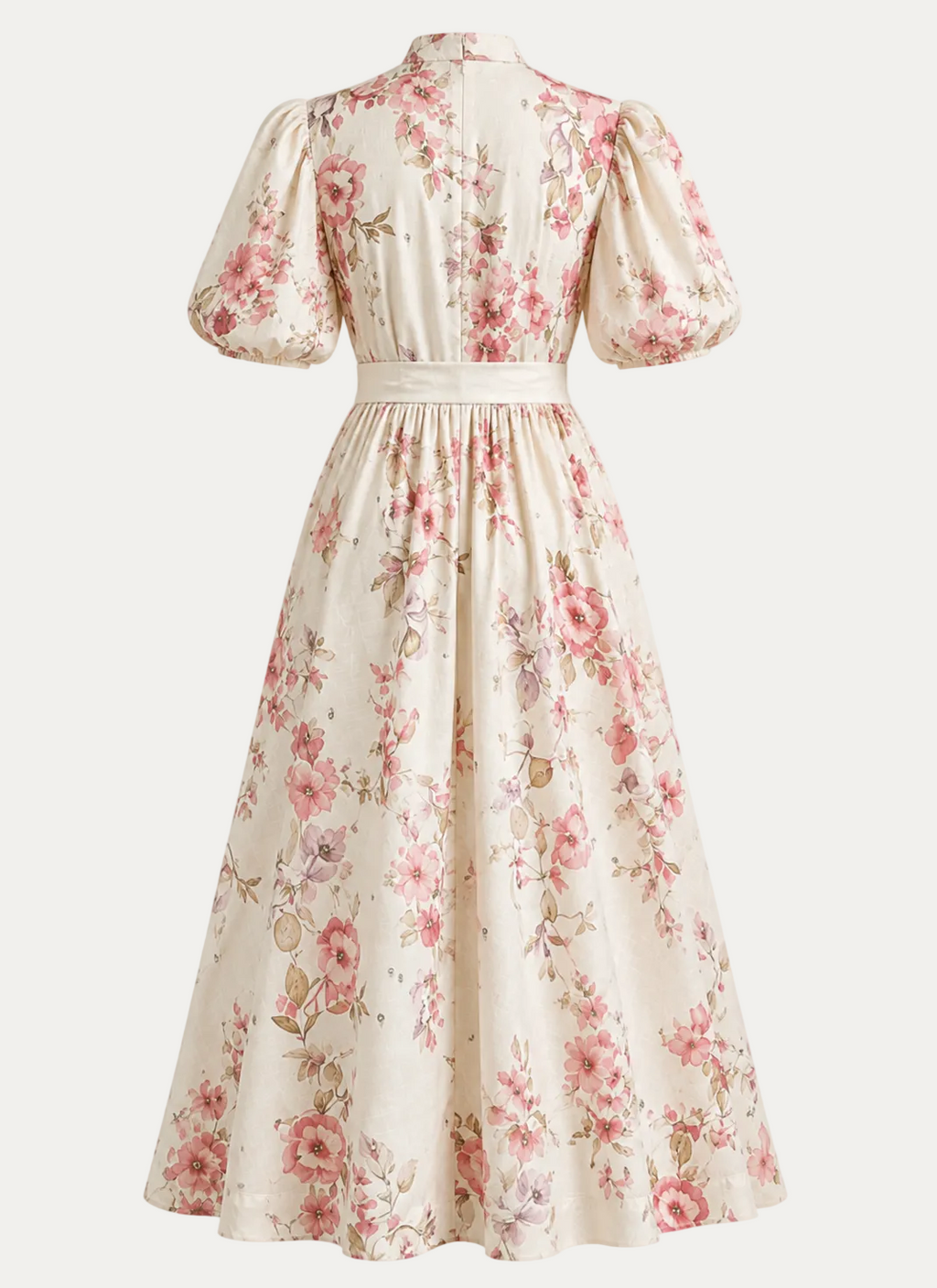 Rosé Blossom Vintage Maxi Dress