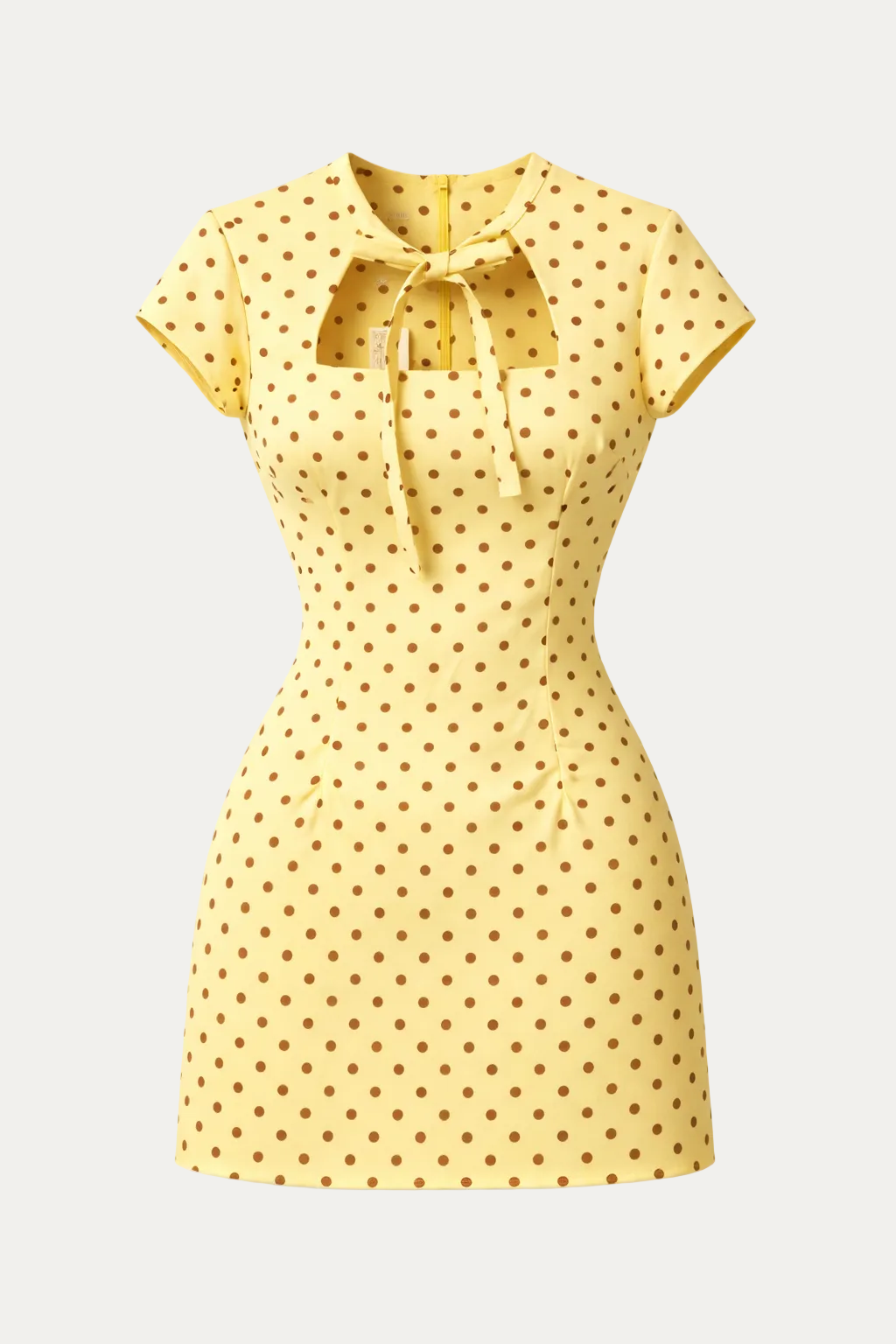 Polka Dot Mini Jurk met Strikdetail