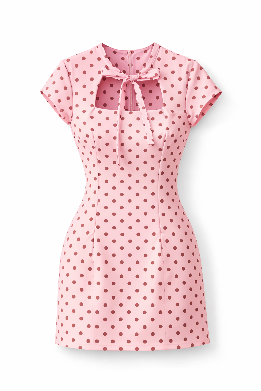 Polka Dot Mini Jurk met Strikdetail