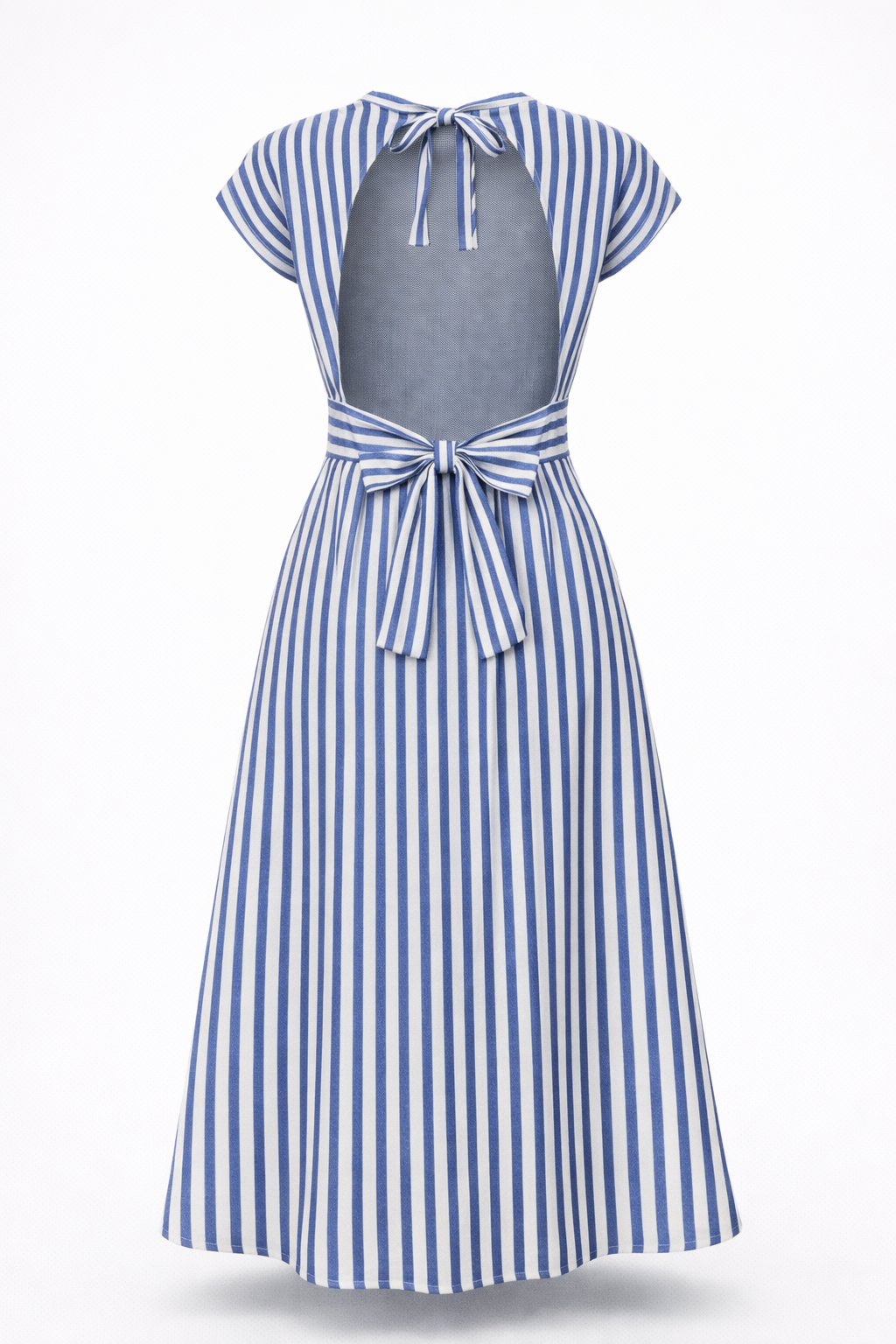 Stripe Open Back Dress