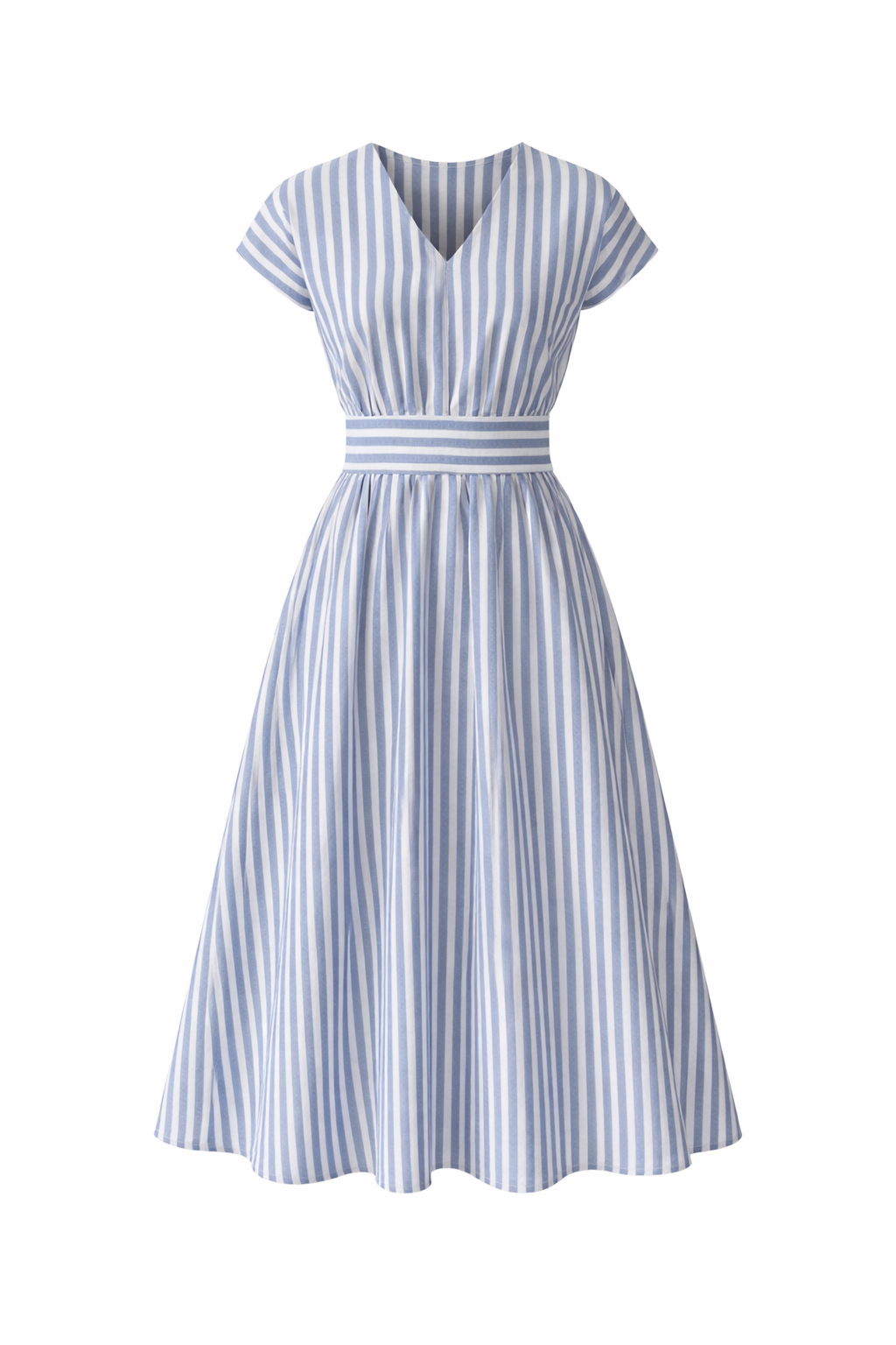 Stripe Open Back Dress