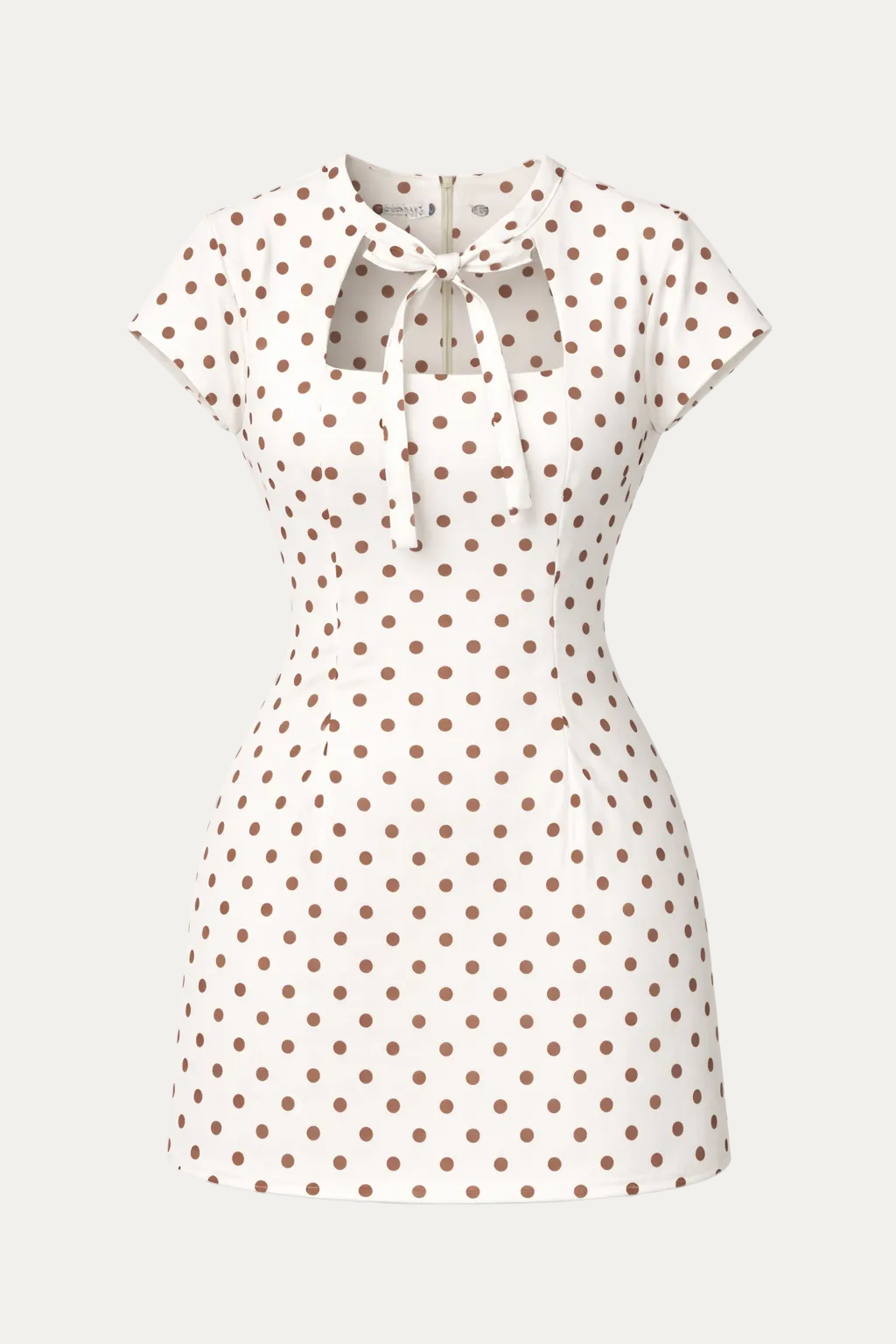 Polka Dot Mini Jurk met Strikdetail