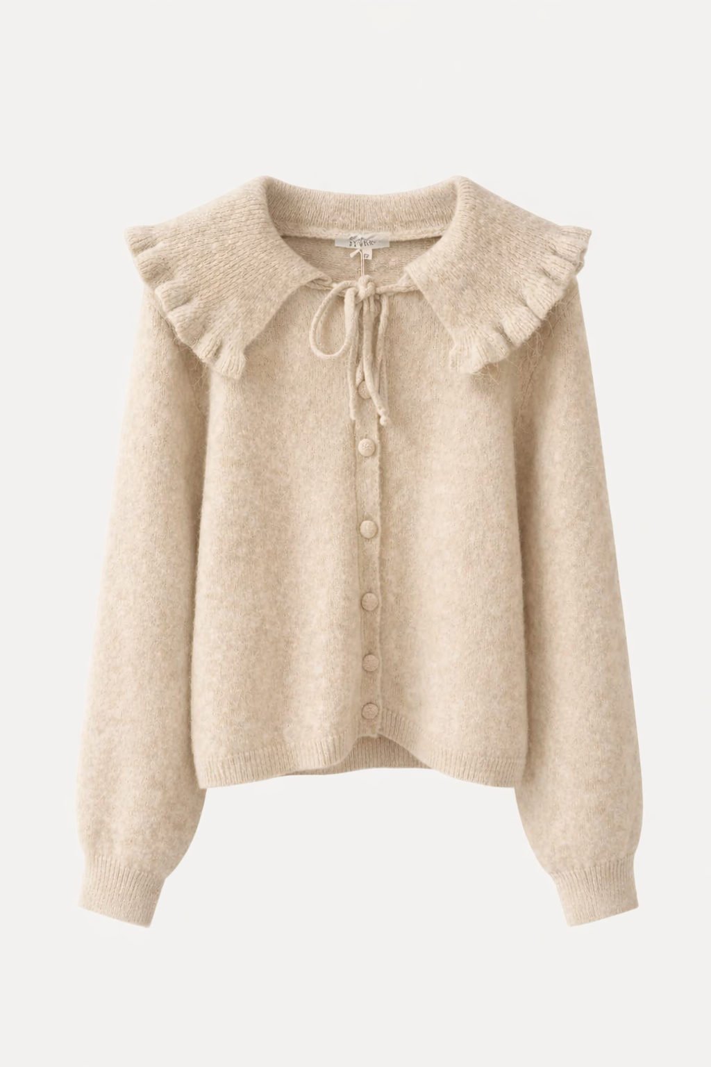 トップス COLLAR BOX CARDIGAN Dames knit cardigan met kraag – Zacht vest met knoopsluiting en