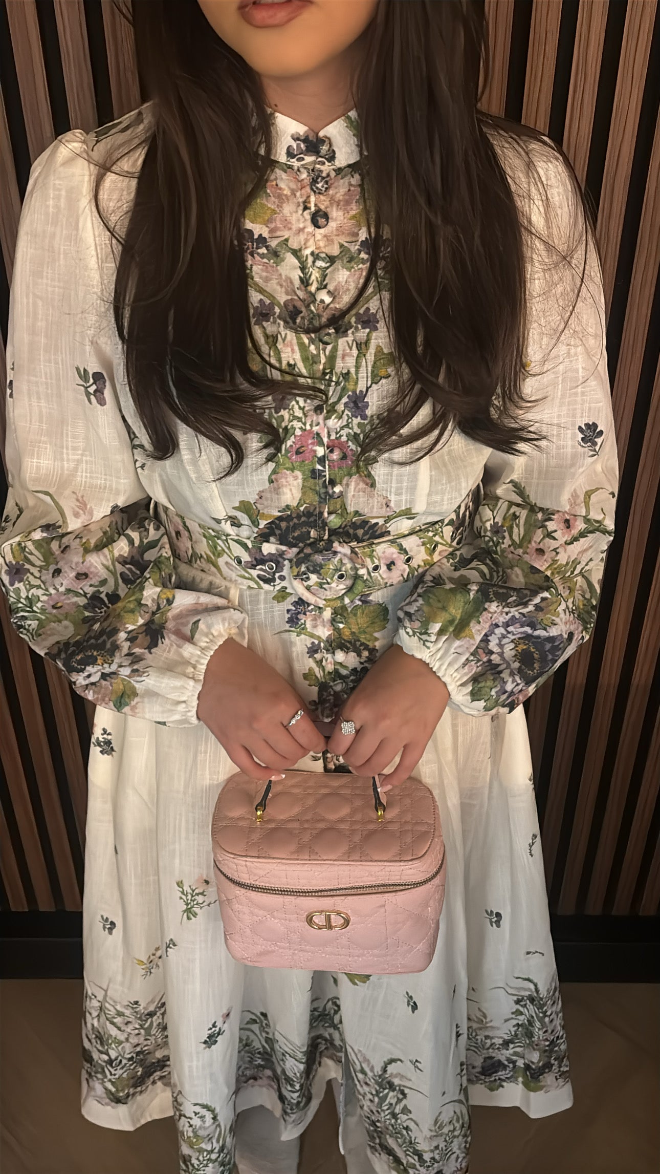 Floral Linen Midi Dress