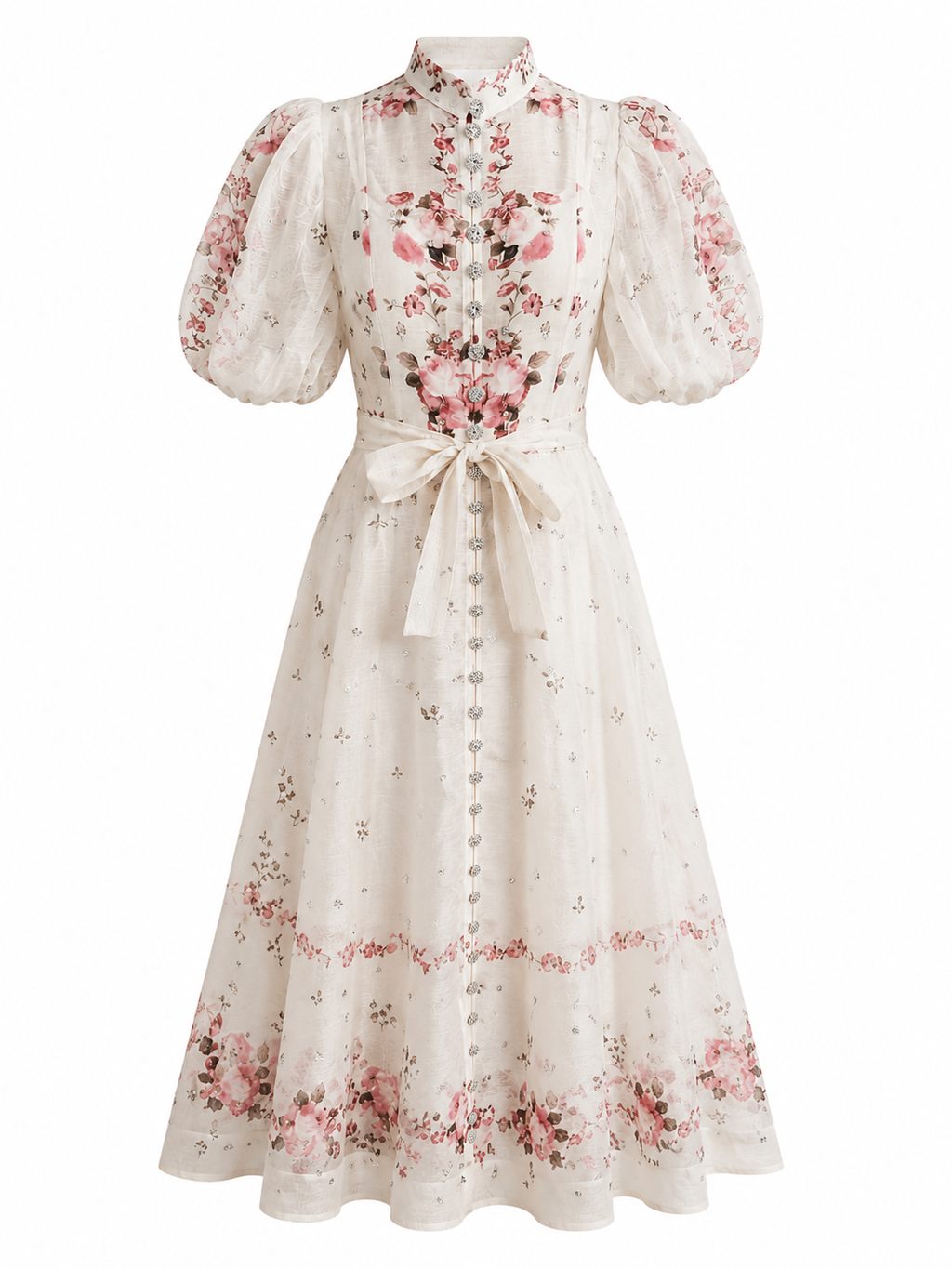 Vintage Rose Floral Maxi Dress