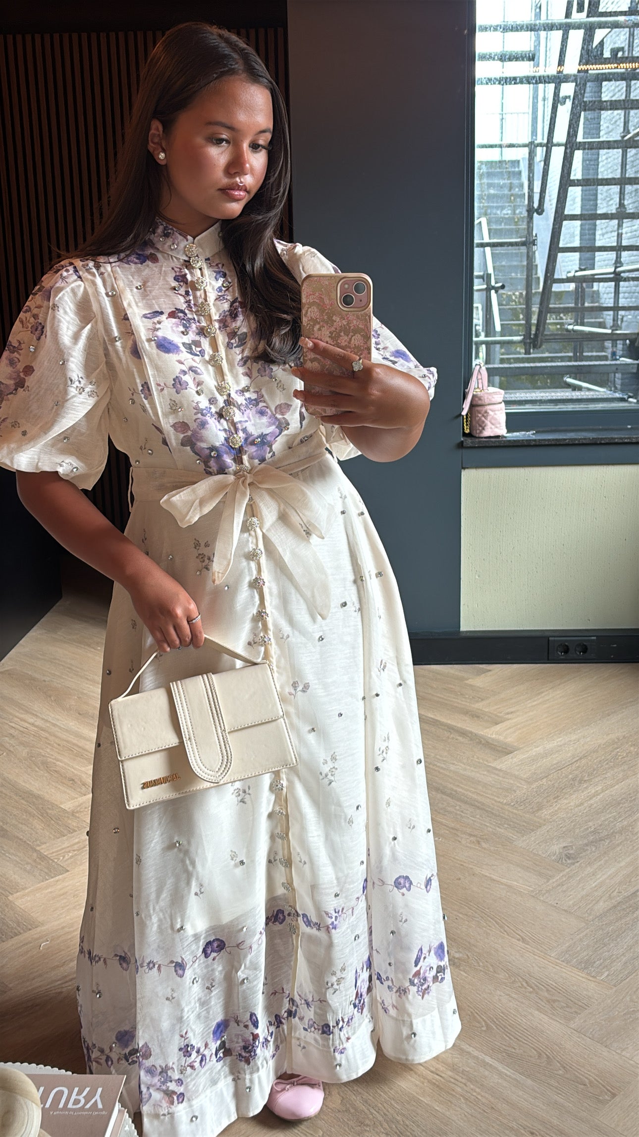 Lavender Bloom Vintage Maxi Dress