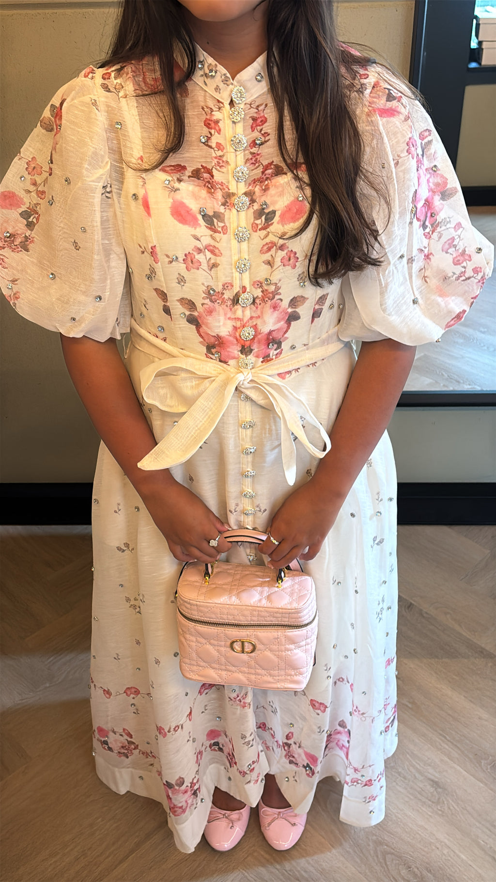 Vintage Rose Floral Maxi Dress