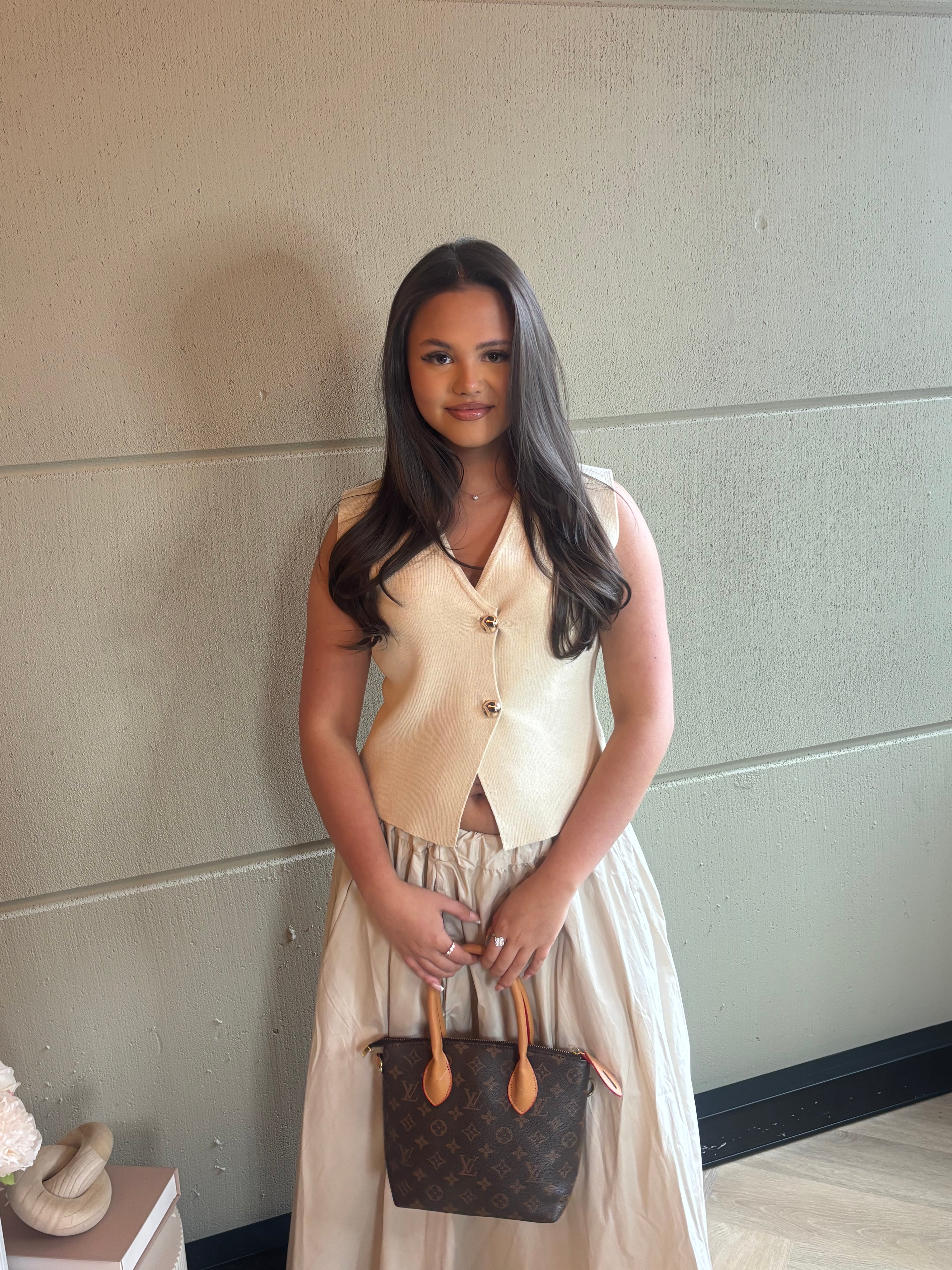 Sleeveless Buttoned Vest Top