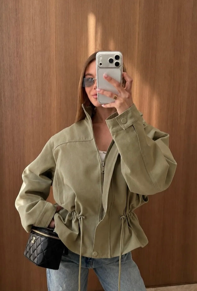 Drawstring Waist Jacket