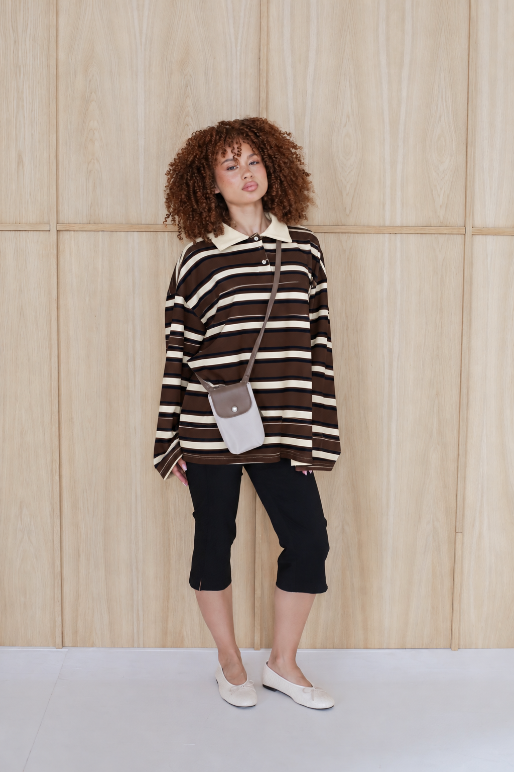 Oversized Striped Polo Long Sleeve