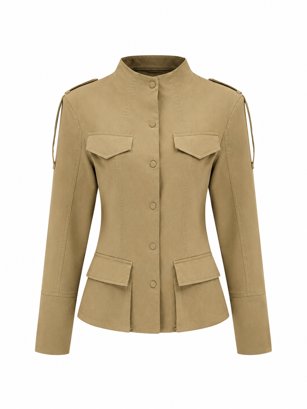 Fitted Cotton Utility Jacket