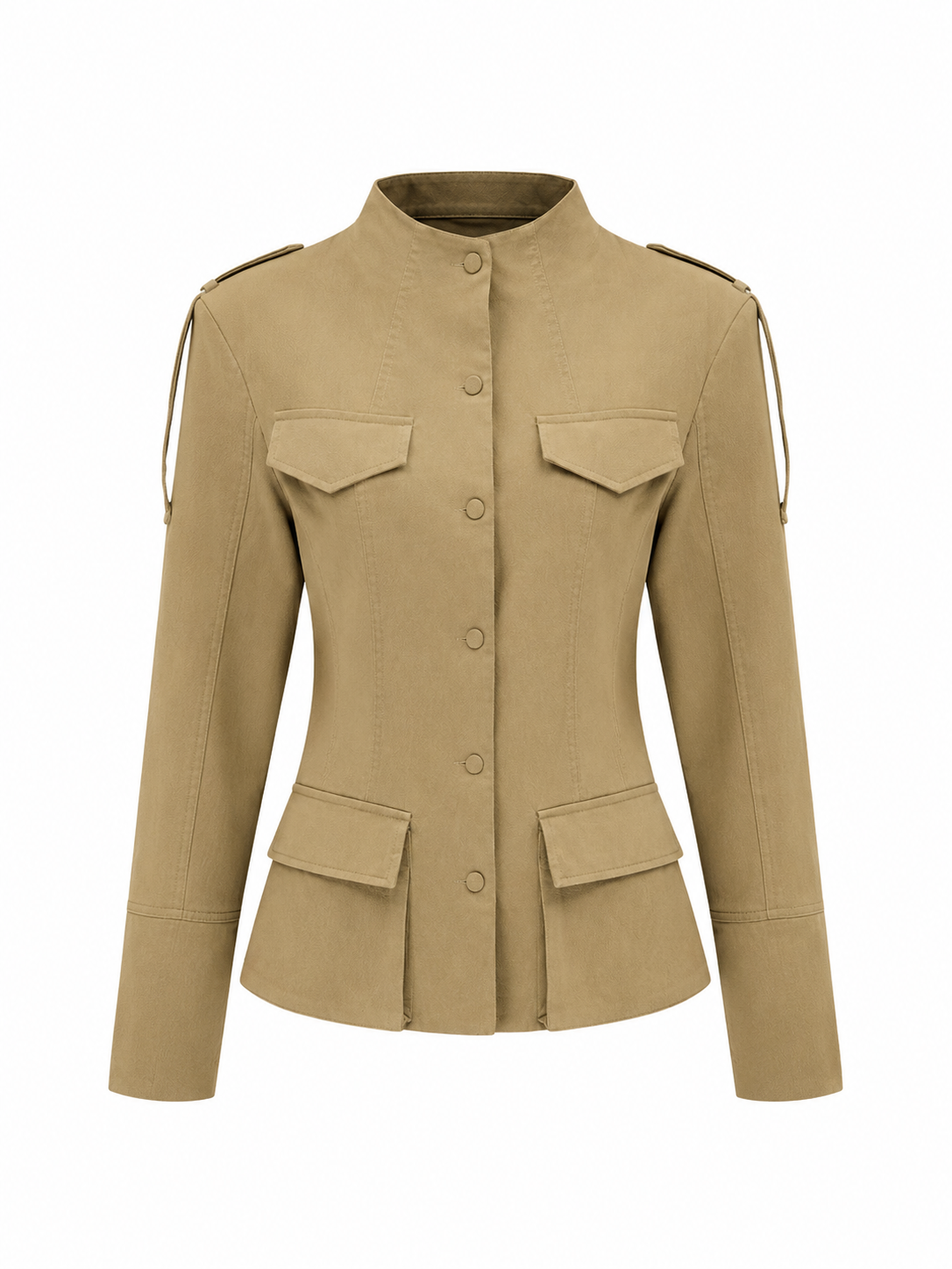 Fitted Cotton Utility Jacket
