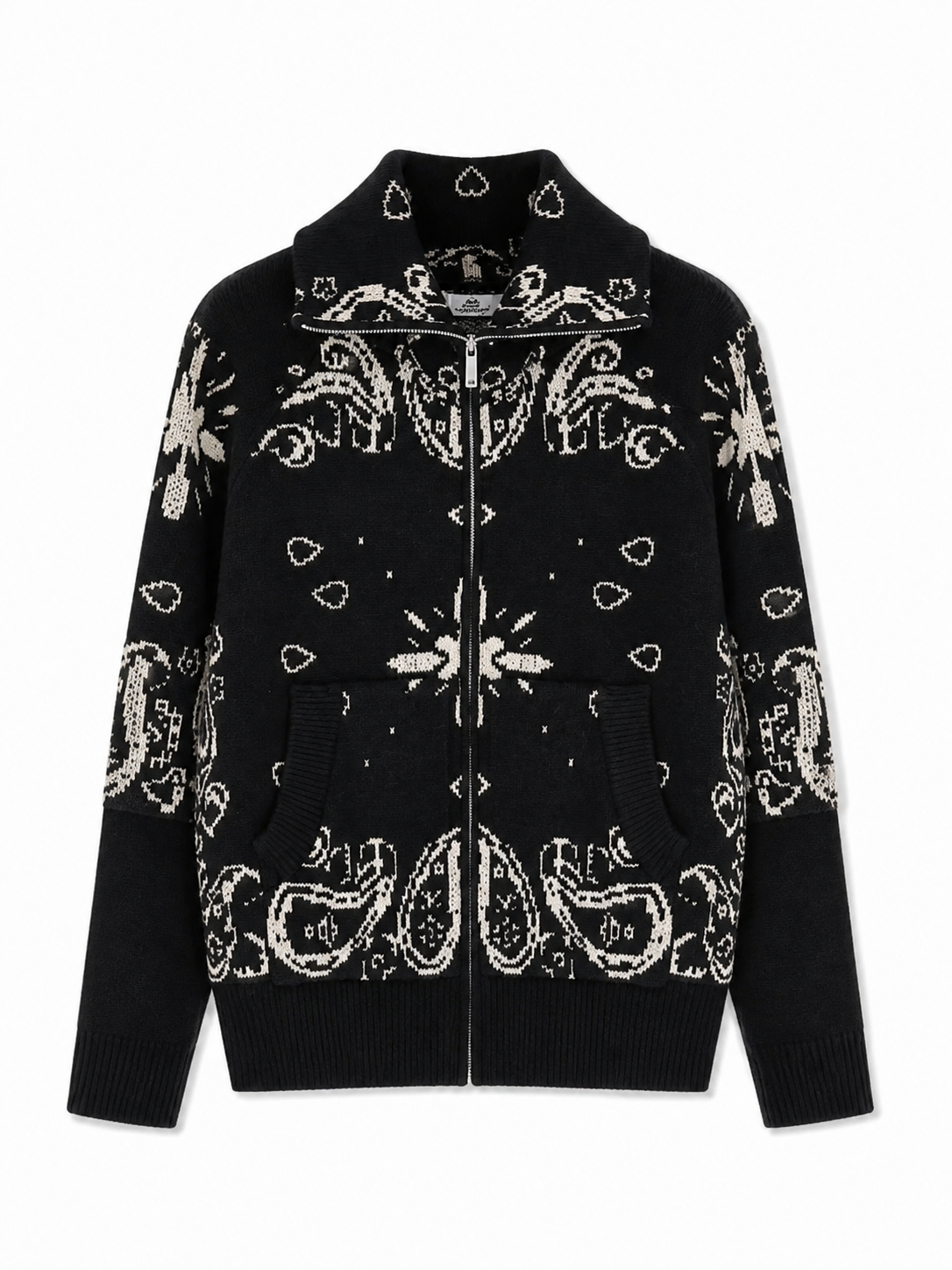 Bandana Print Knit Cardigan