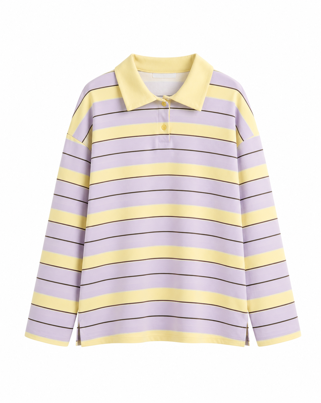 Oversized Striped Polo Shirt
