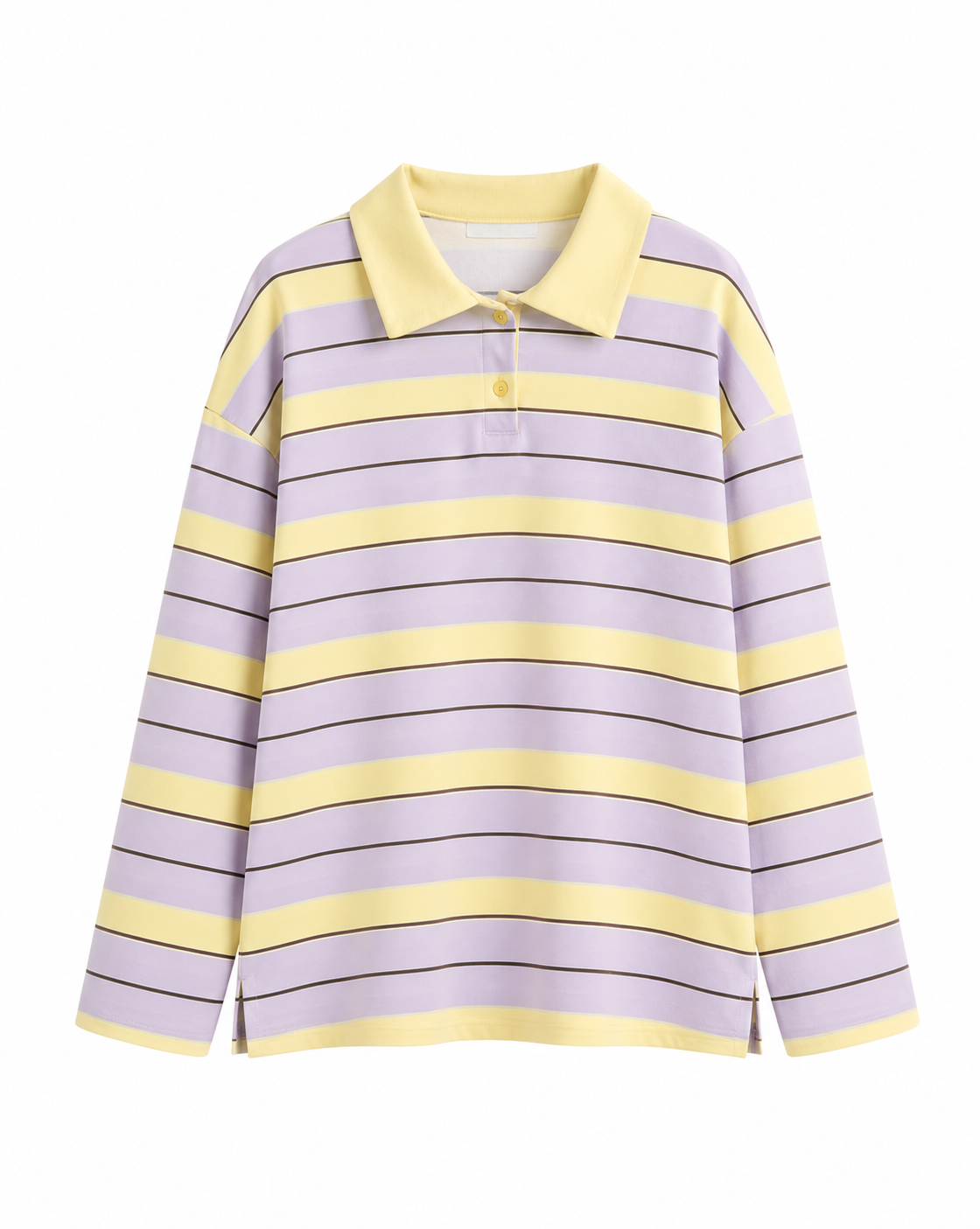 Oversized Striped Polo Shirt